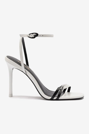 Vesper Sandal In White Leather Sporty Footwear Cushioning Midsole
