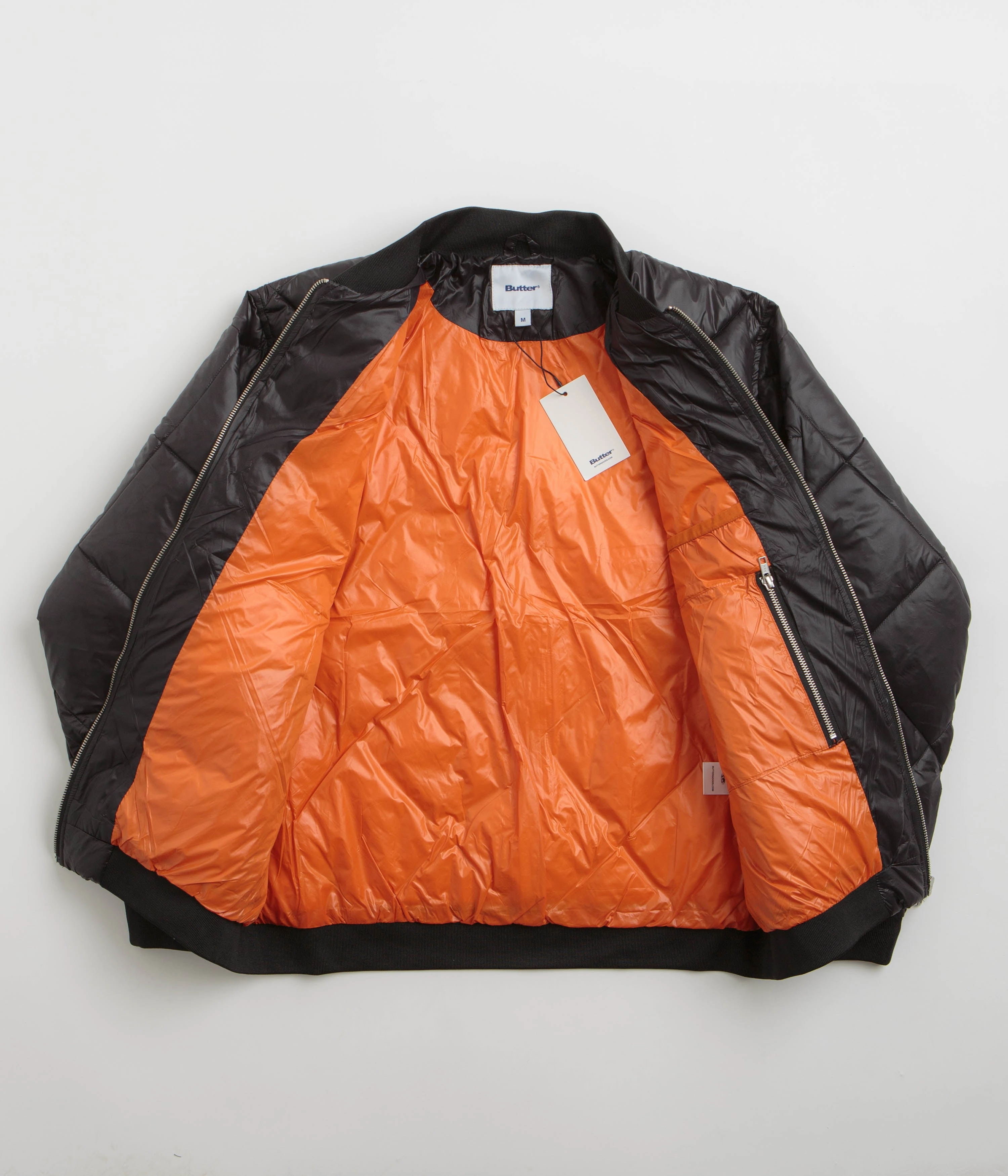 Butter Goods Temperature Bomber Jacket - Black Anti Pilling Surface Treatment Mild Day Outfit
