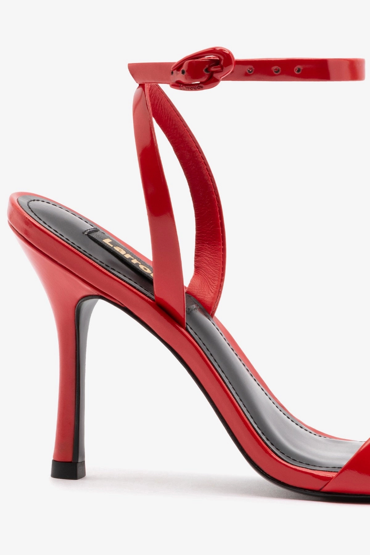 Reinforced Heel Support Effortless Comfort Veronina Sandal In Scarlet Patent Leather