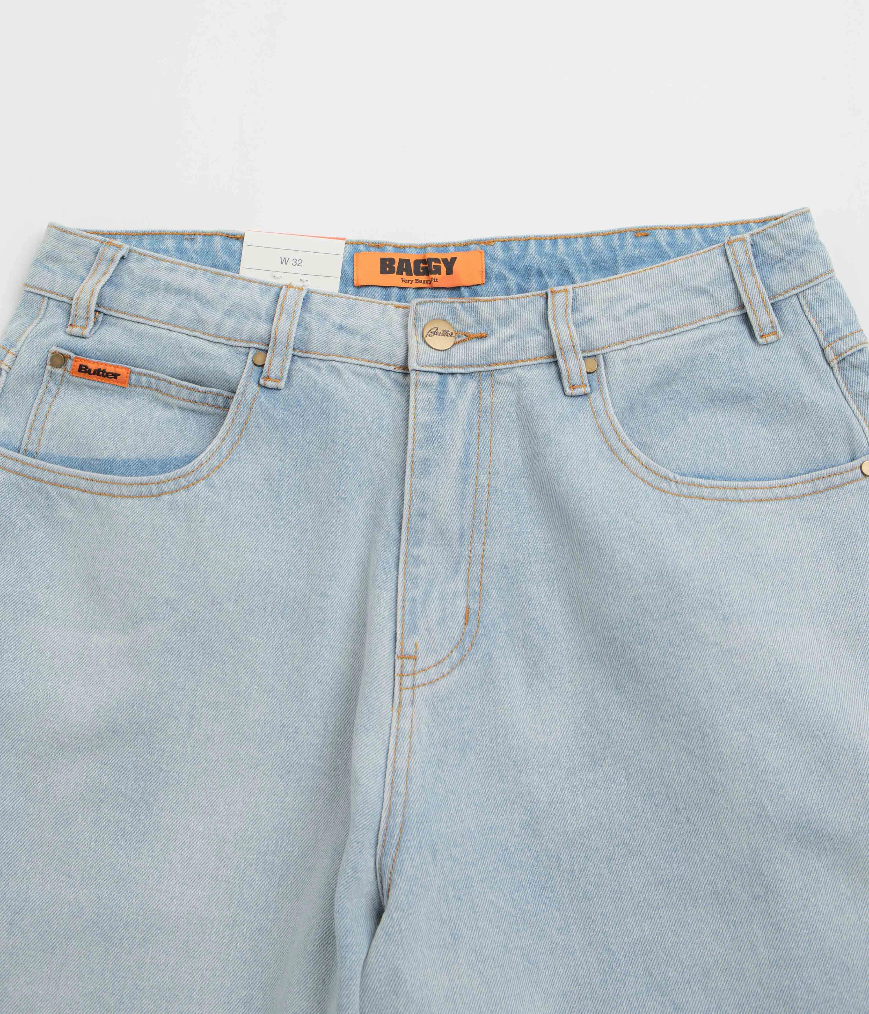 ArticulatedJoints Butter Goods Baggy Jeans - Light Blue / Blue
