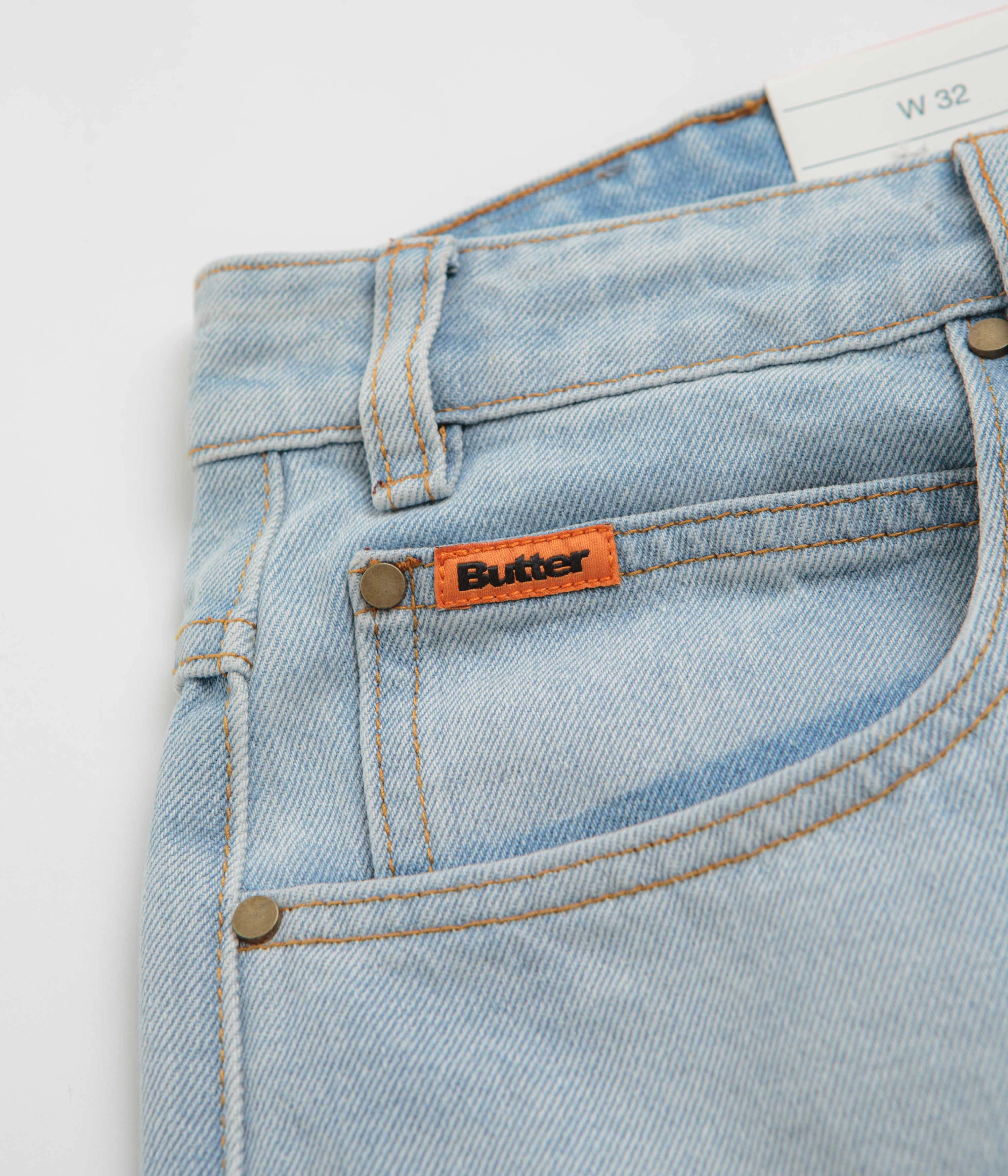 Butter Goods Baggy Jeans - Light Blue / Blue Relaxed Cut
