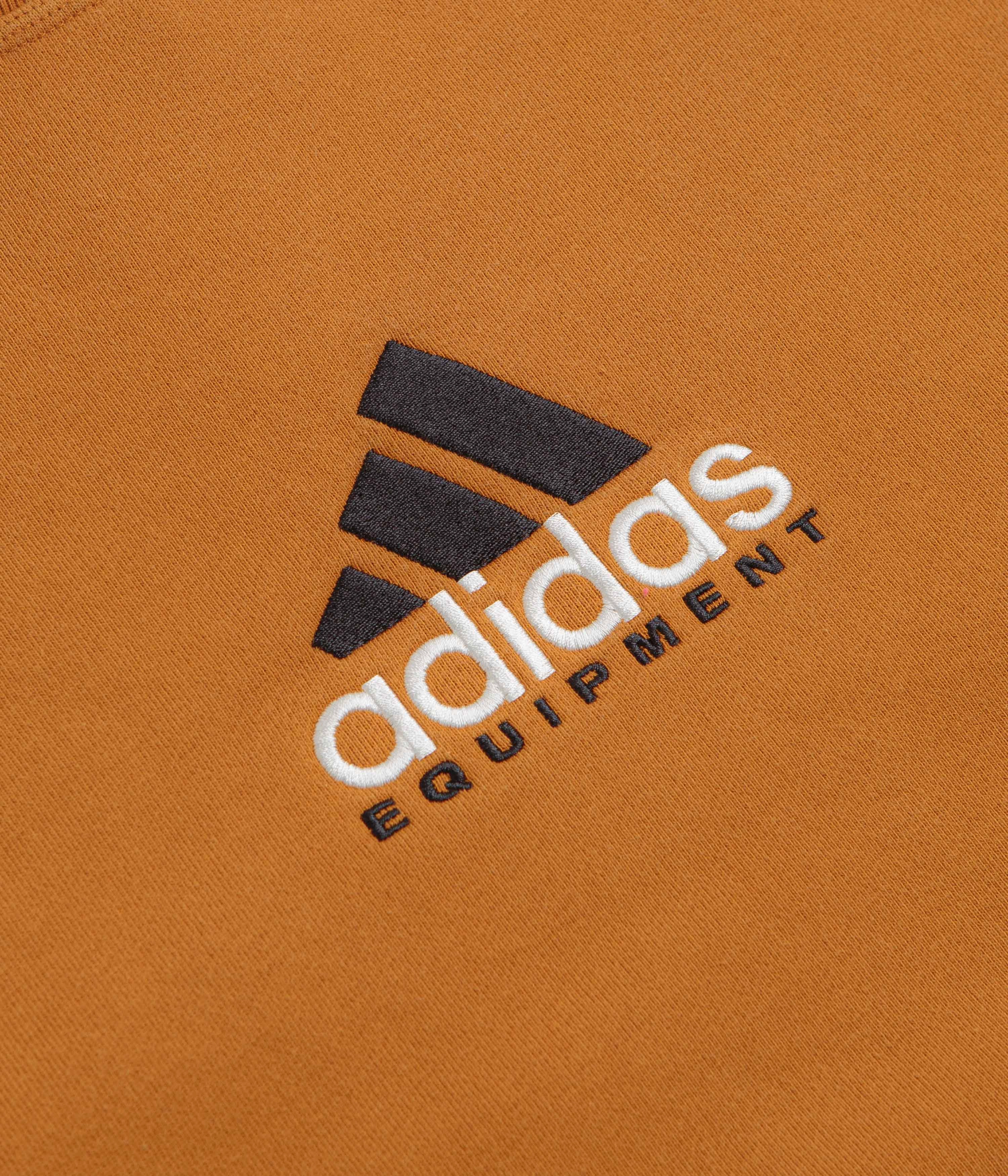 Winter Must-Have Knit Adidas EQT Washed Crewneck Sweatshirt - Craft Ochre