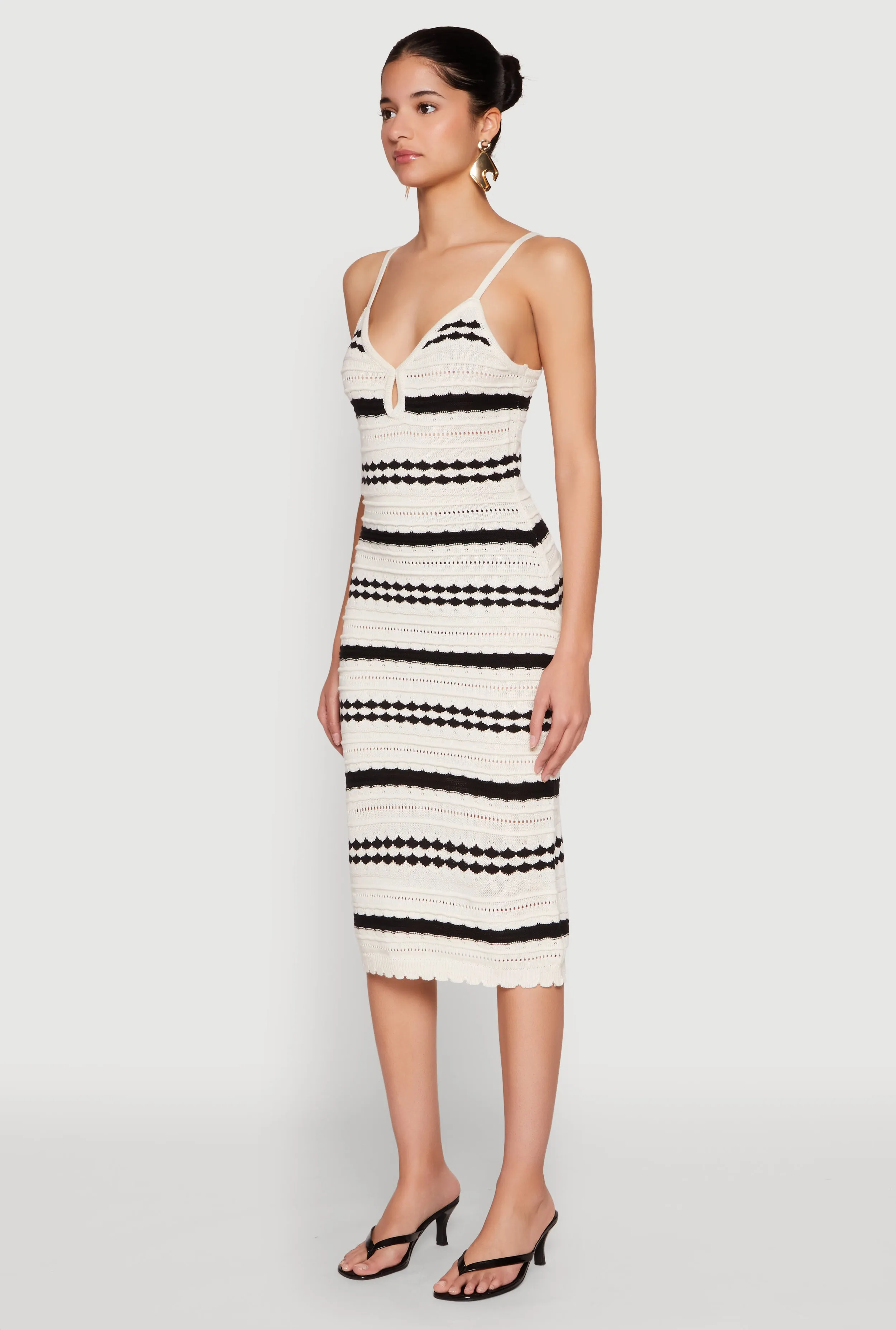 Silky Surface All Occasion Almost Famous Striped Cami Dress