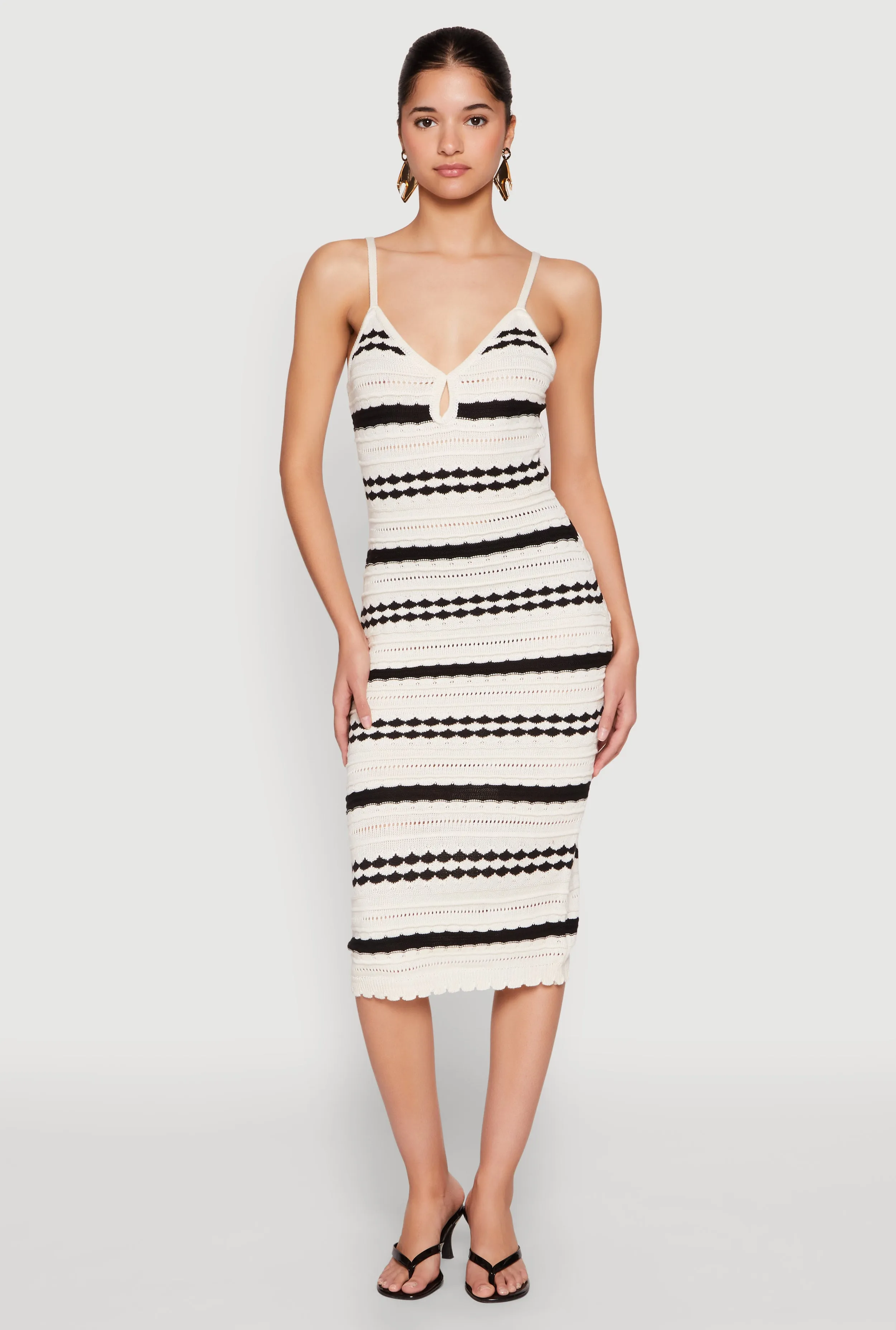 Almost Famous Striped Cami Dress relaxed shape