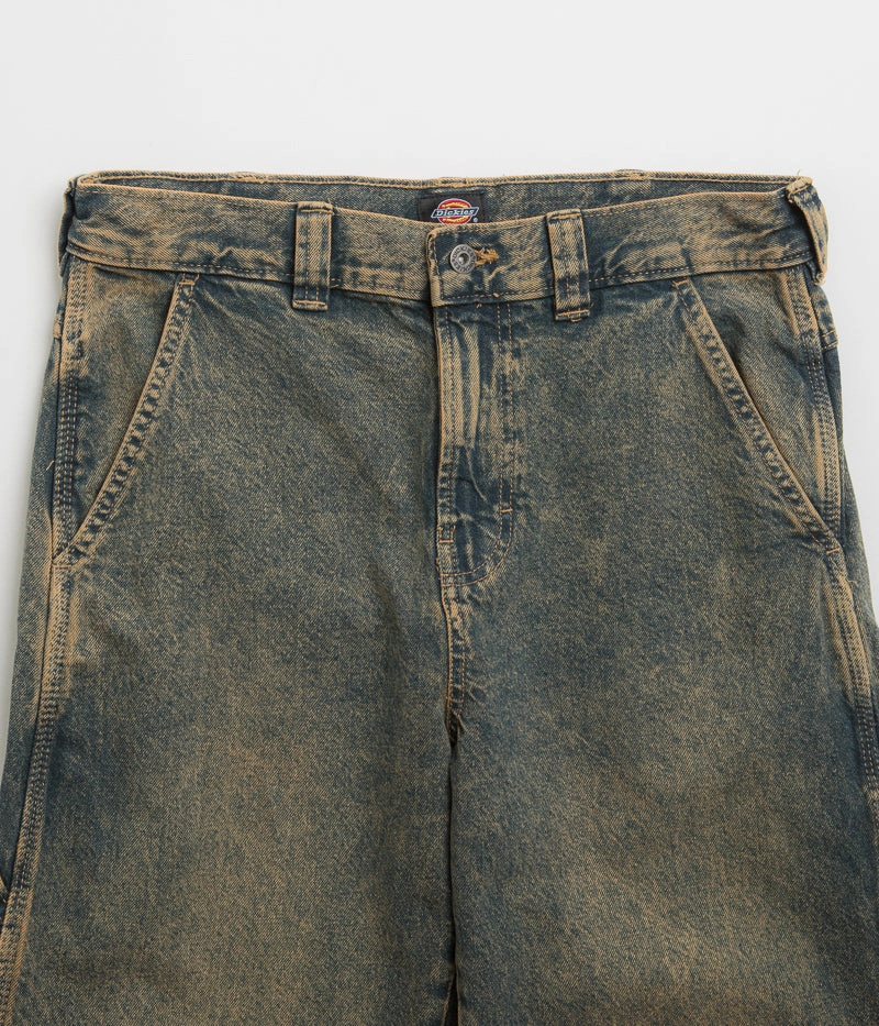 No Ride-Up Movement Ready Dickies Stevensville Carpenter Jeans - Yellow Fade Indigo