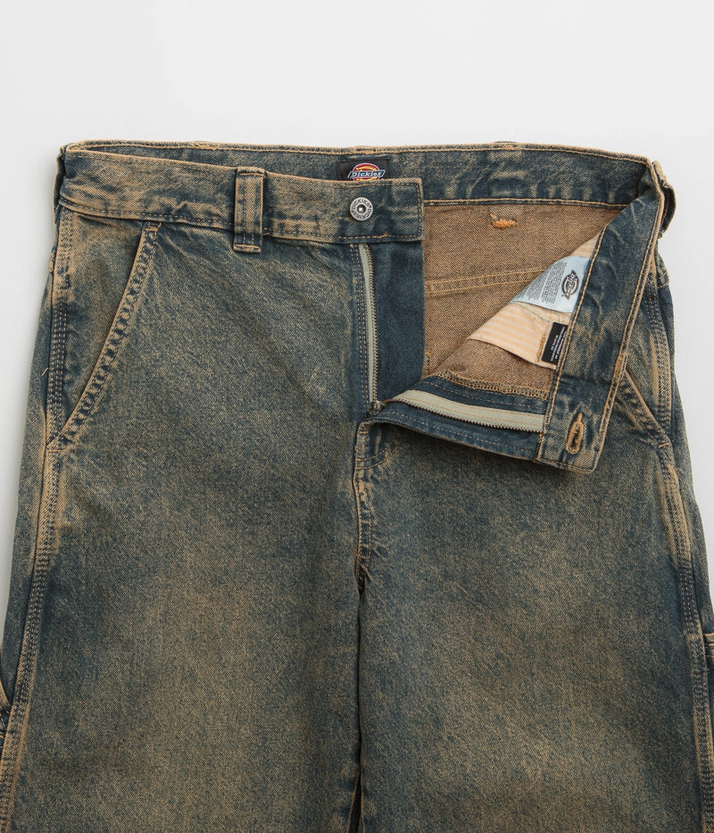 Dickies Stevensville Carpenter Jeans - Yellow Fade Indigo Relaxed Wear