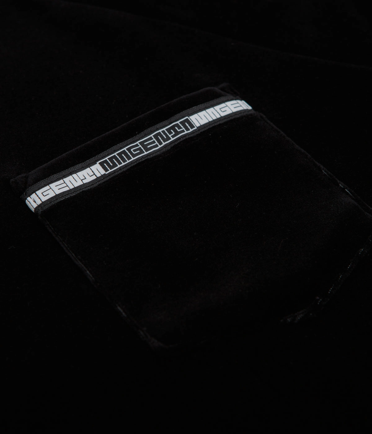 Magenta Velours Pocket T-Shirt - Black comfortable option Comfortable All Day Wear