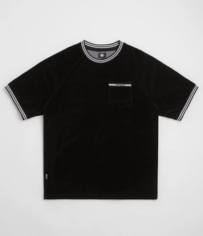 Light Comfort Style Magenta Velours Pocket T-Shirt - Black