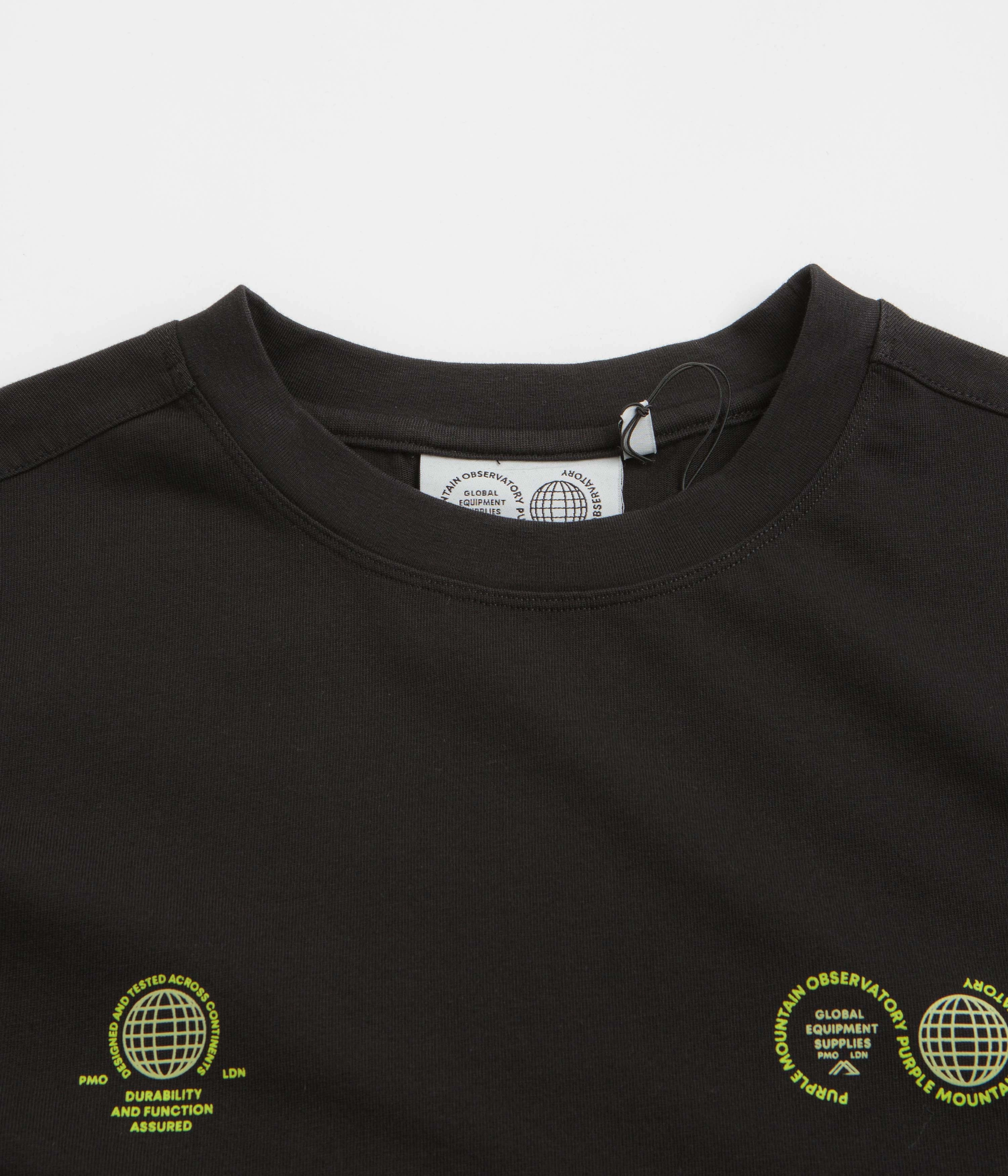 Purple Mountain Observatory Globe T-Shirt - Black Classic Wear
