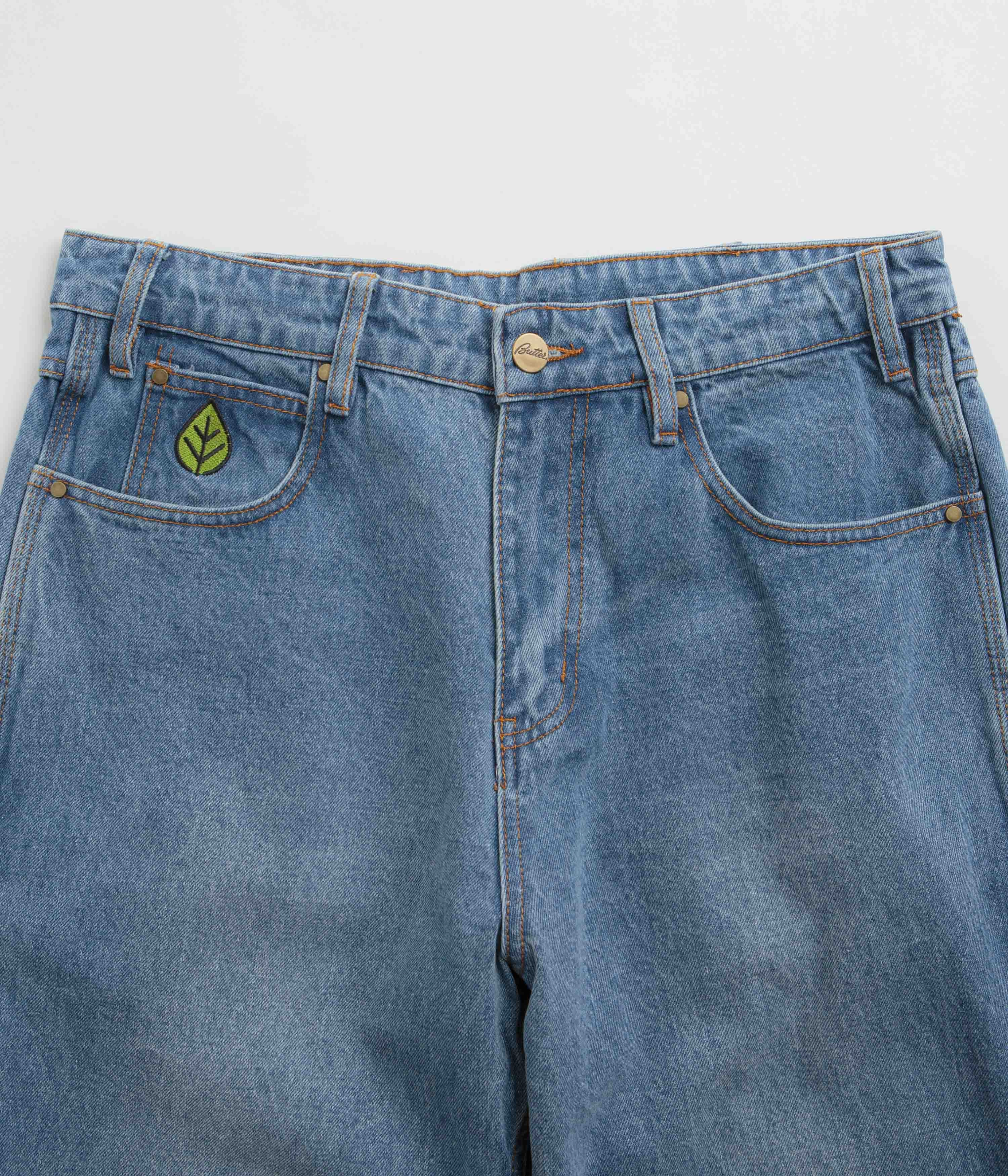 Butter Goods Weathergear Heavyweight Jeans - Worn Indigo Natural Movement