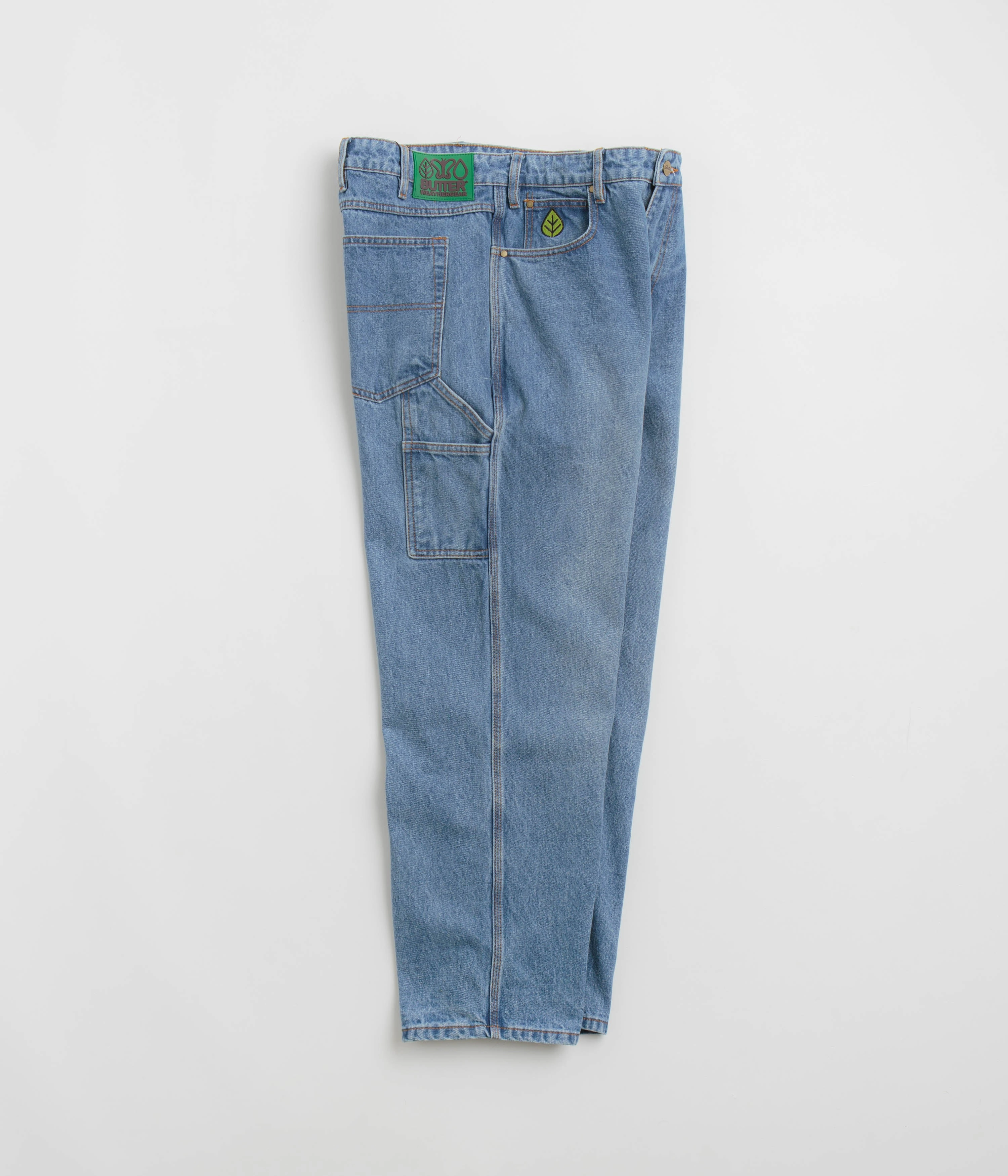 Roomy Shape Seamless Comfort Butter Goods Weathergear Heavyweight Jeans - Worn Indigo