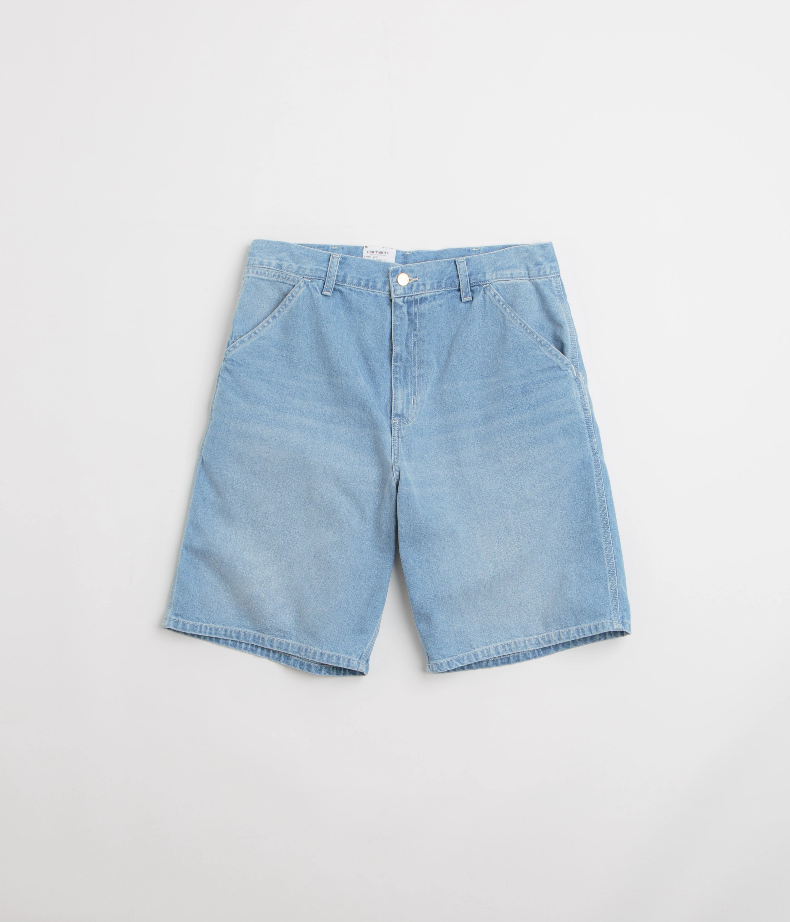 Sleek Look TearResistantBuild Carhartt Simple Shorts - Blue Light True Washed