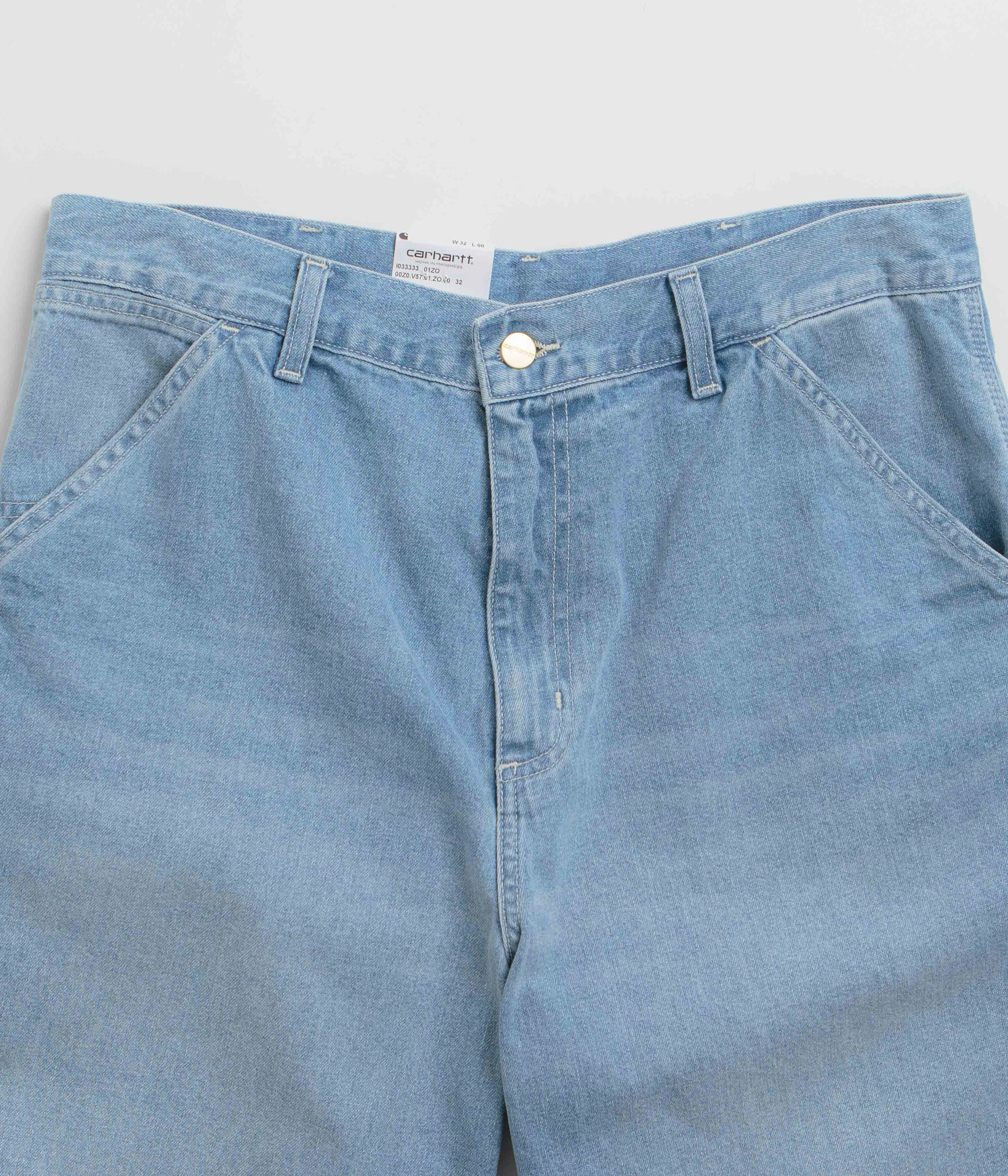 Quick Access Cargo Pockets Non Irritating Tagless Carhartt Simple Shorts - Blue Light True Washed