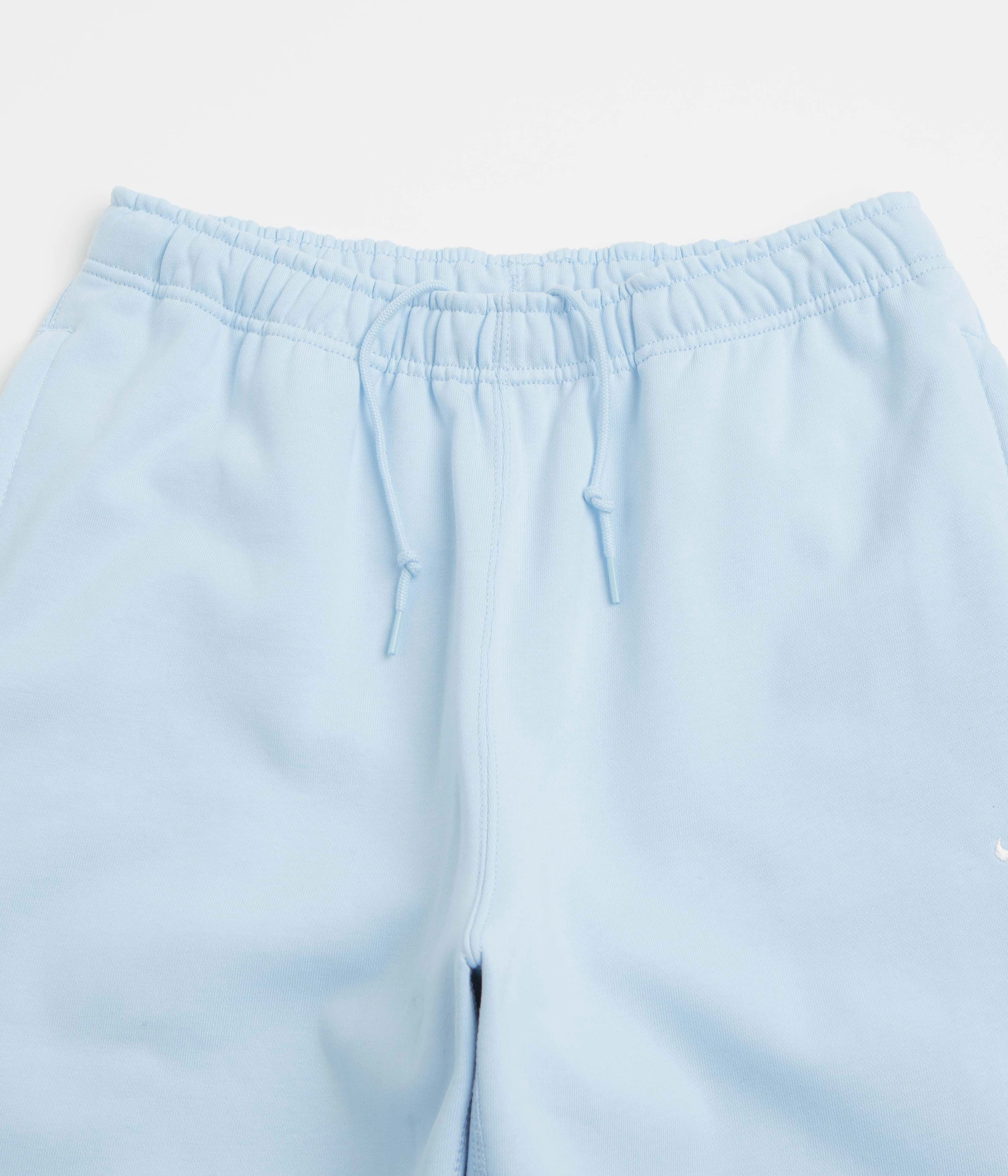 Nike Solo Swoosh Cuffed Sweatpants - Celestine Blue / Celestine Blue / White Heat Friendly Curved Waistline