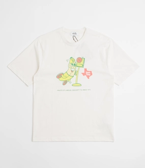 Sustainable Textile Ribbed Collar Trim Stan Ray Stan Dunk T-Shirt - Natural