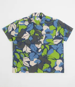 Obey Maxwell Short Sleeve Shirt - Navy Multi Pre Shrunk Cotton Blend