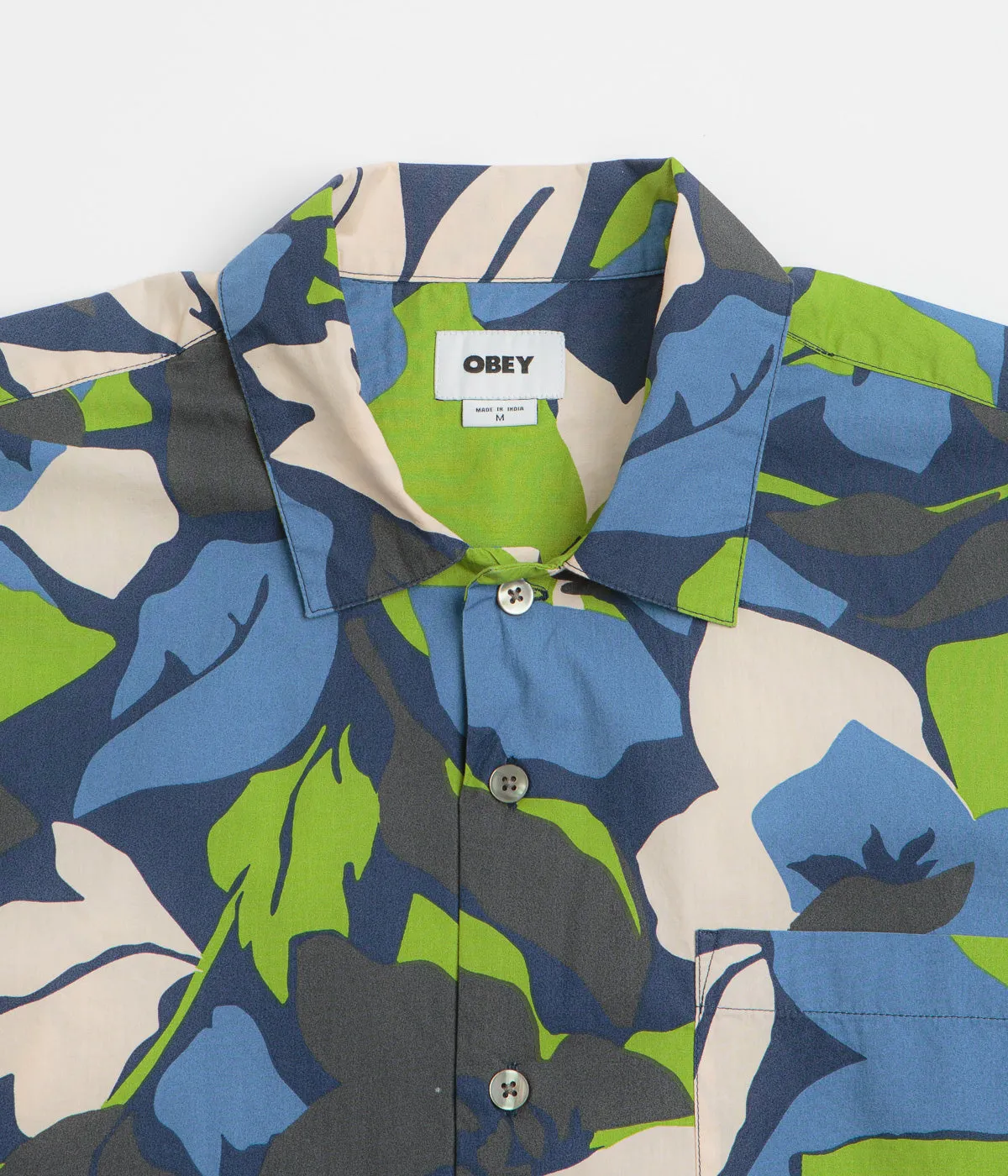 Polka Dot Anti Pilling Finish Obey Maxwell Short Sleeve Shirt - Navy Multi