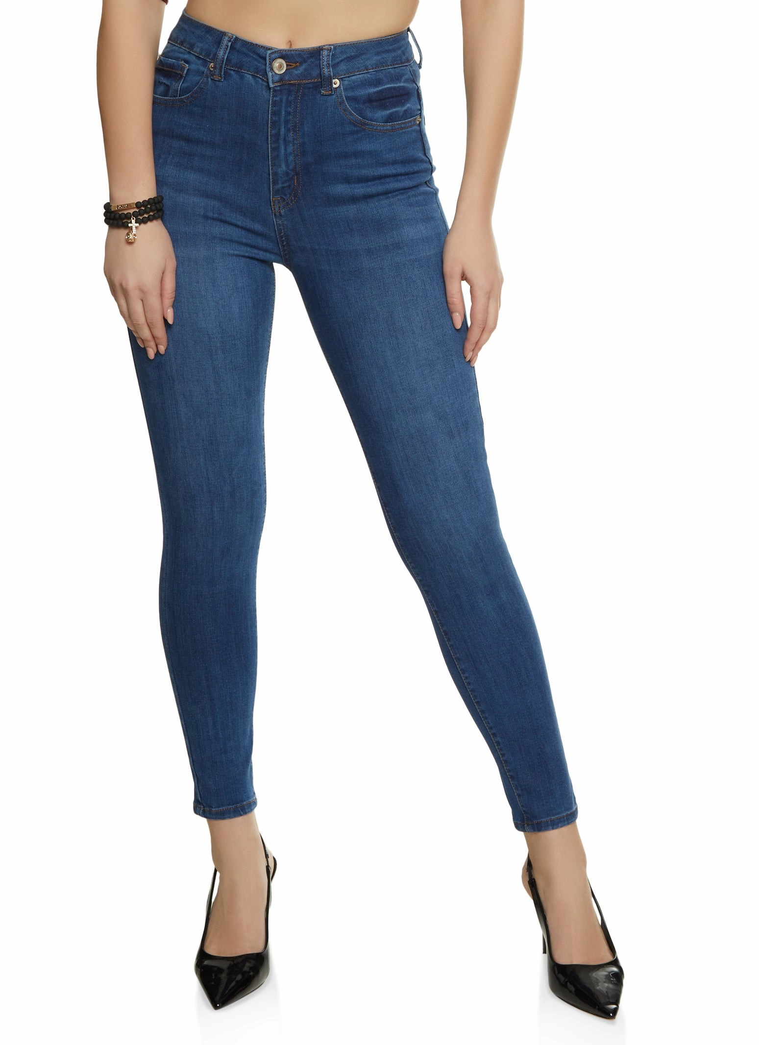 WAX Whiskered High Waist Skinny Jeans Tagless Design