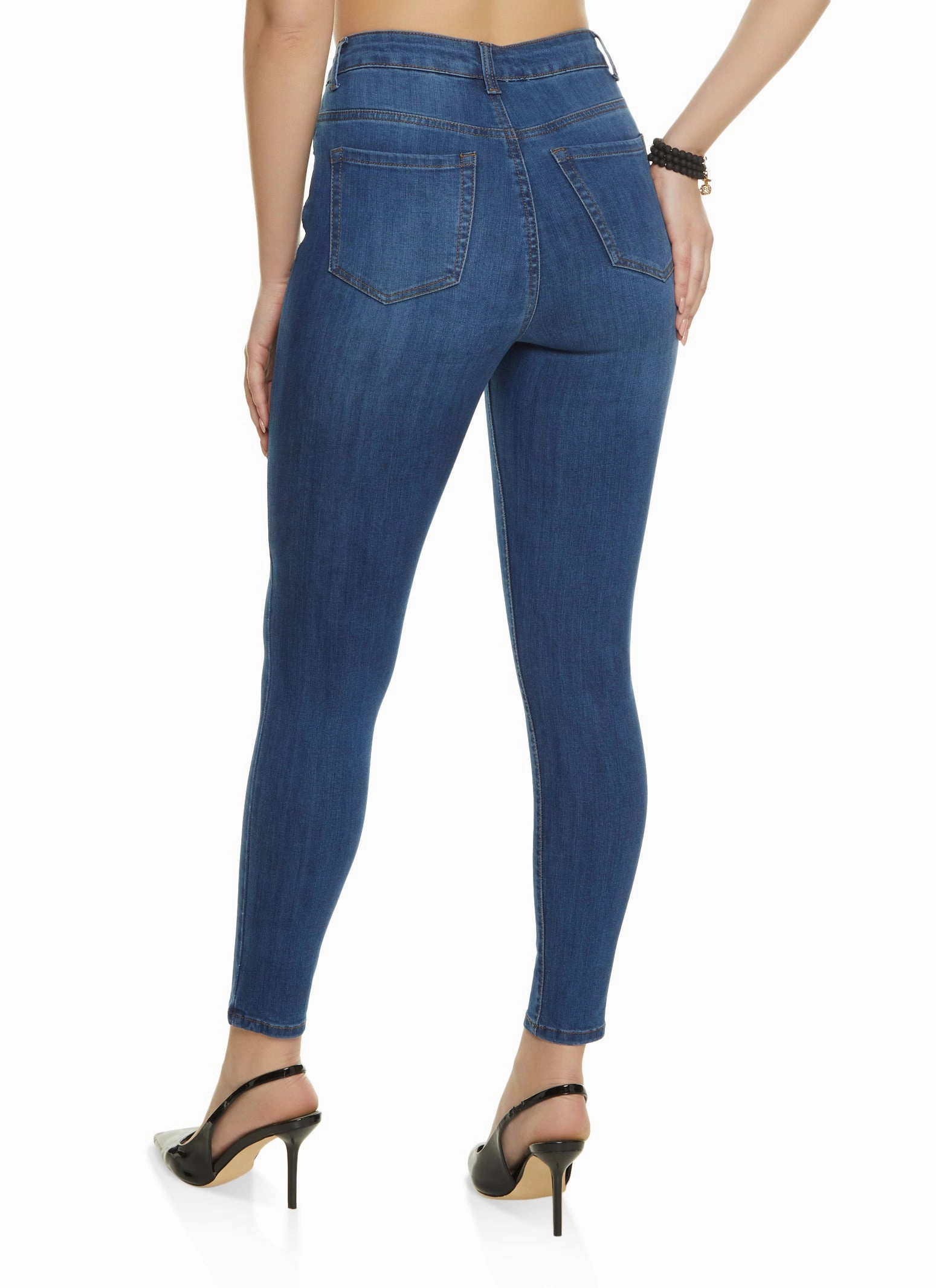 Match With All abrasion resistant coating WAX Whiskered High Waist Skinny Jeans