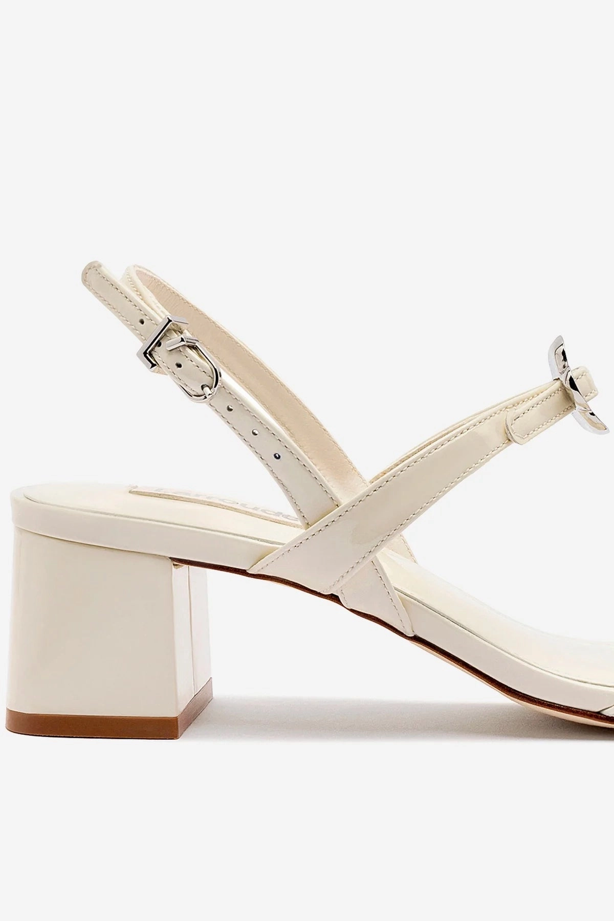 Tinx Block In Ivory Patent Leather Fashion Travel Shoes Ergonomic Fit