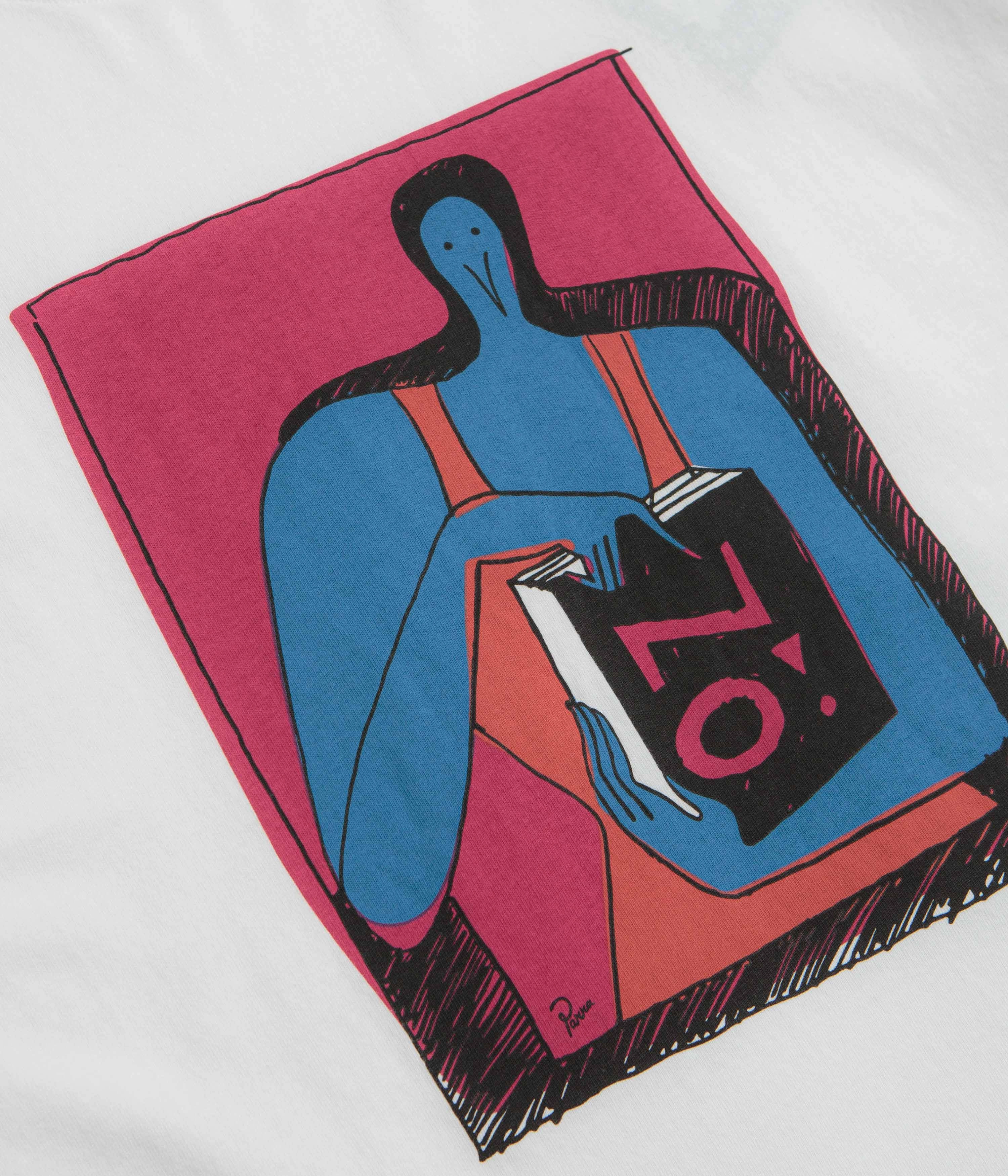 by Parra No Books T-Shirt - White Everyday apparel Chic Style
