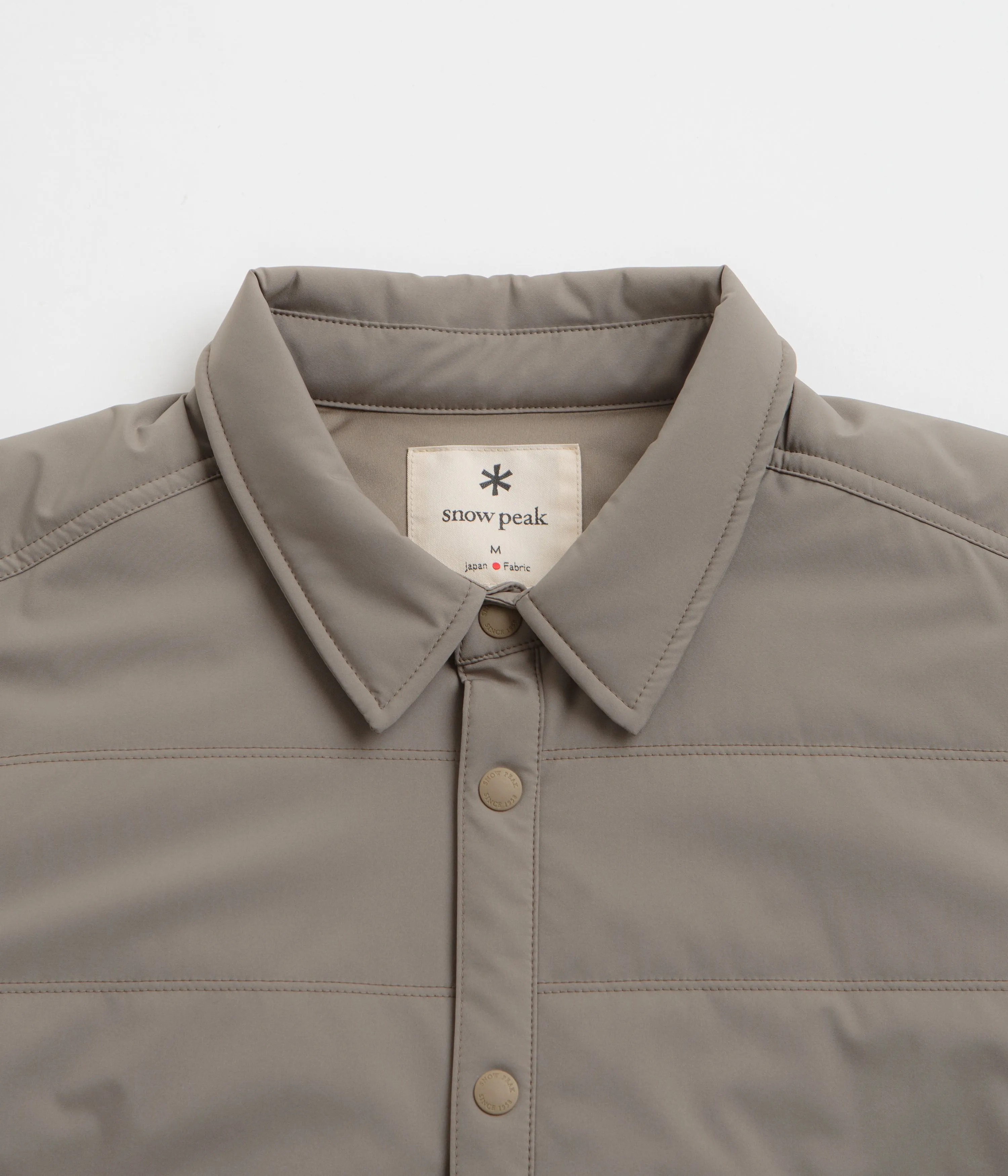 Geometric Pattern Snow Peak Flexible Insulated Shirt - Khaki
