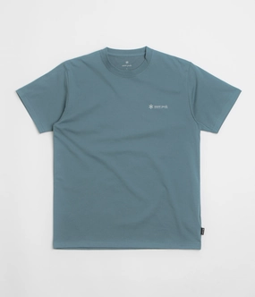 Snow Peak Chest Logo T-Shirt - Blue FadeResistant Bold and Comfortable