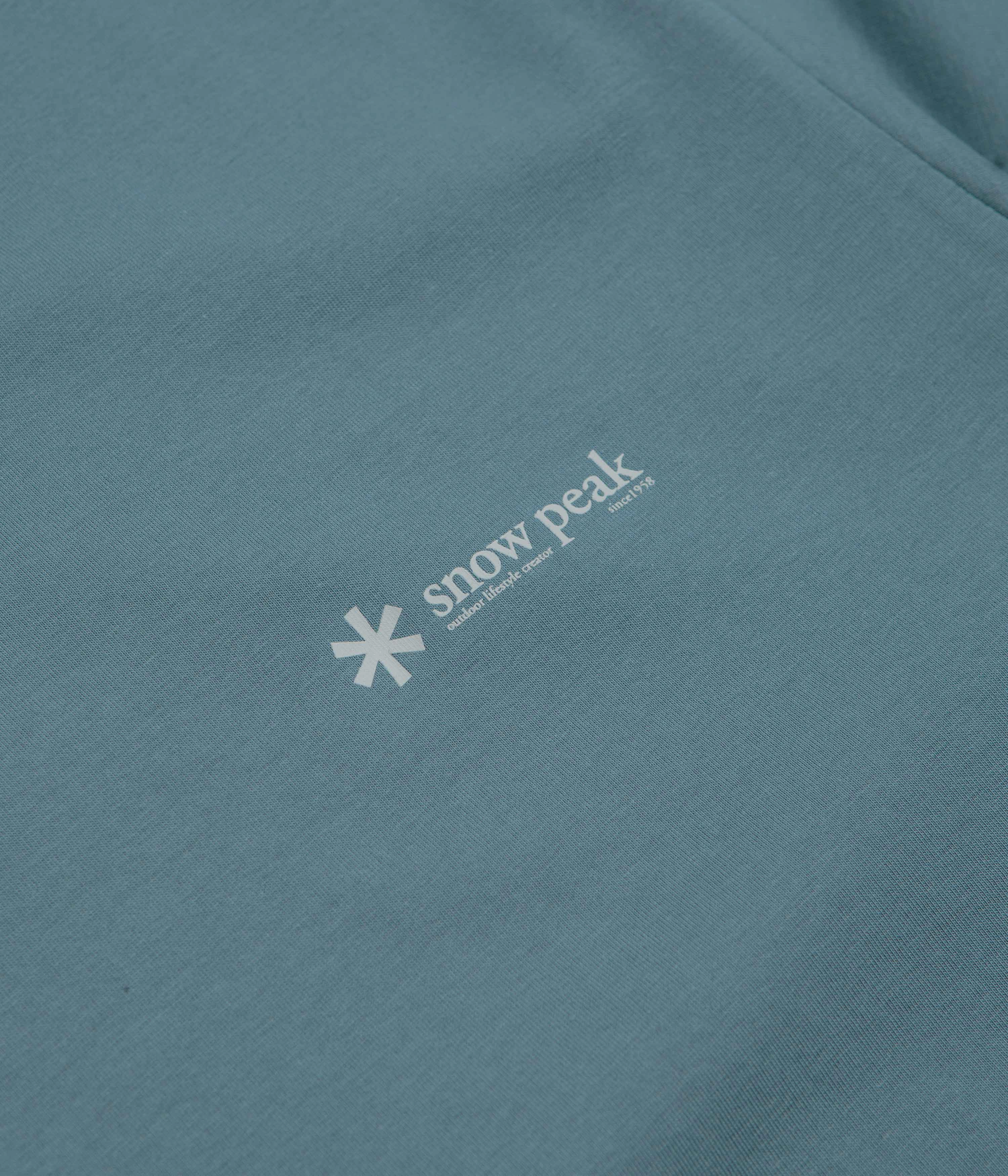 Snow Peak Chest Logo T-Shirt - Blue Yoga class