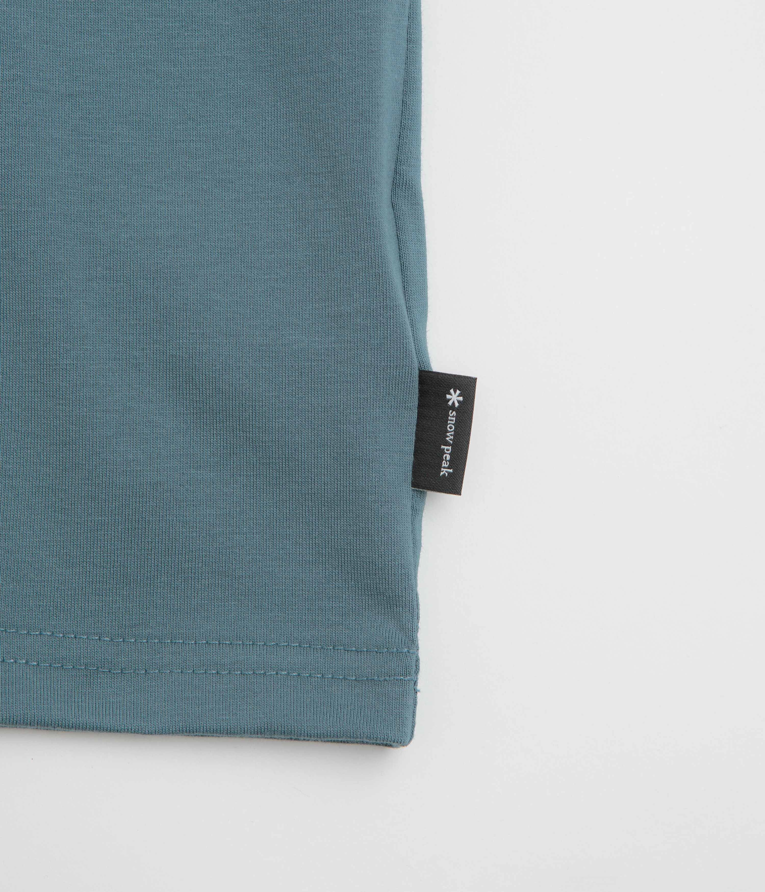 Snow Peak Chest Logo T-Shirt - Blue Chic