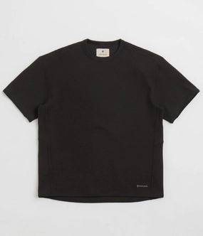 Snow Peak Dry Waffle T-Shirt - Black Temperature Regulating