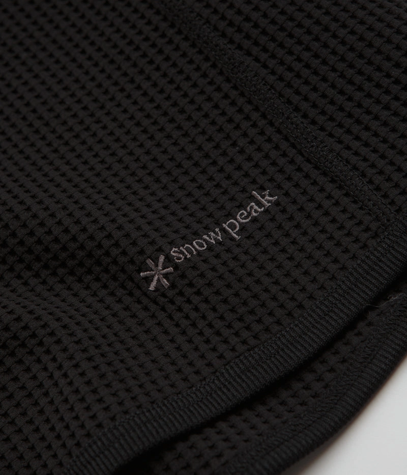 Snow Peak Dry Waffle T-Shirt - Black Comfy and Soft anniversary