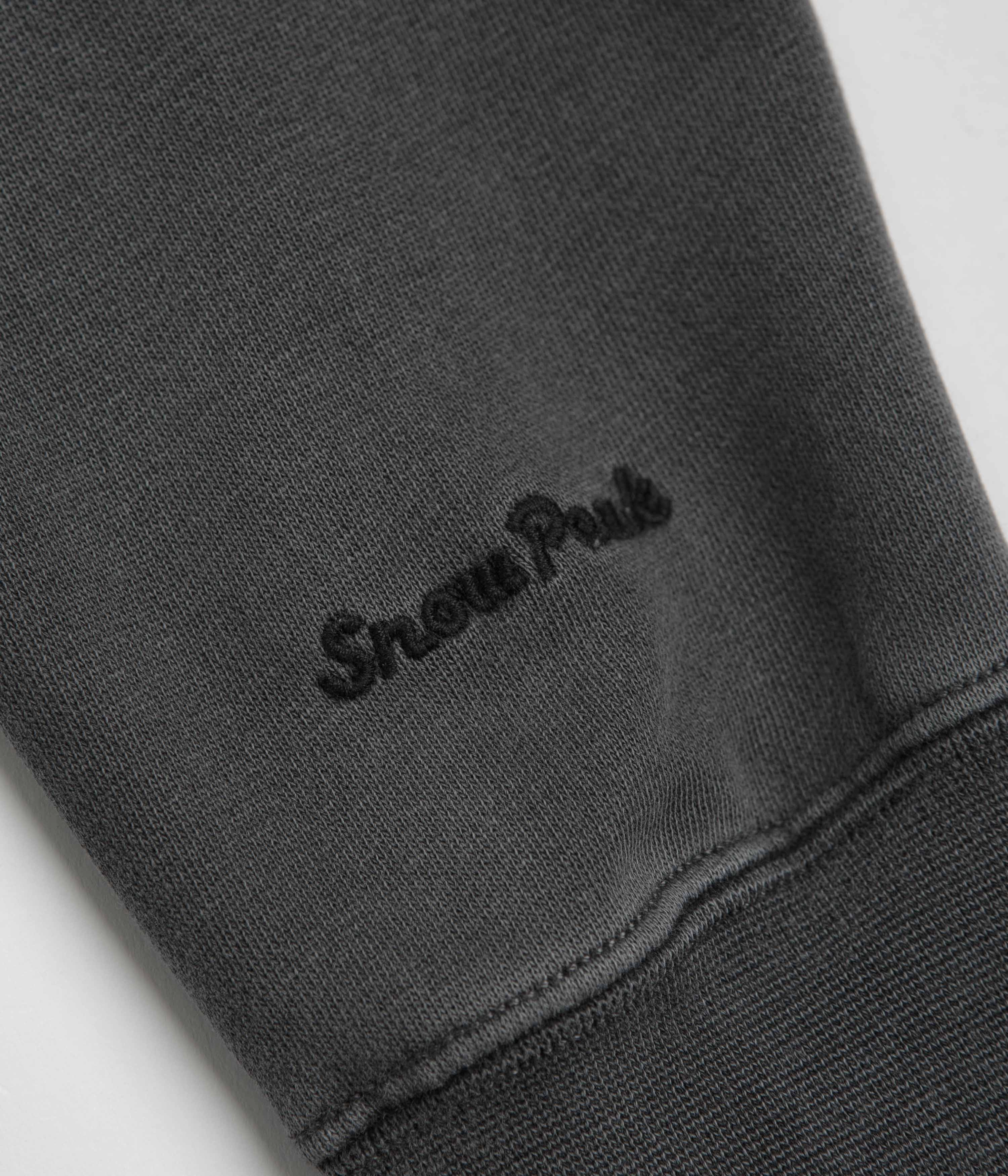 Snow Peak Garment Dyed Sweatshirt - Charcoal Functional Layers Trendy Comfort