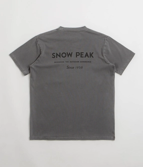 TemperatureControl Fabric Snow Peak Garment Dyed T-Shirt - Charcoal