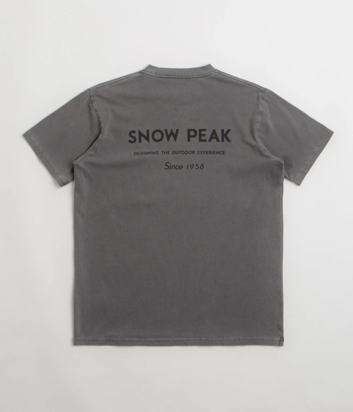 TemperatureControl Fabric Snow Peak Garment Dyed T-Shirt - Charcoal