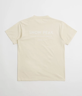 Snow Peak Garment Dyed T-Shirt - Ivory Easy and Relaxed