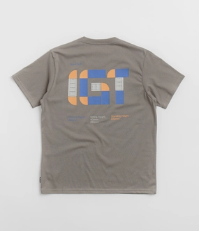 NonIrritating Fabric Simple Comfort Snow Peak IGT Logo T-Shirt - Greige