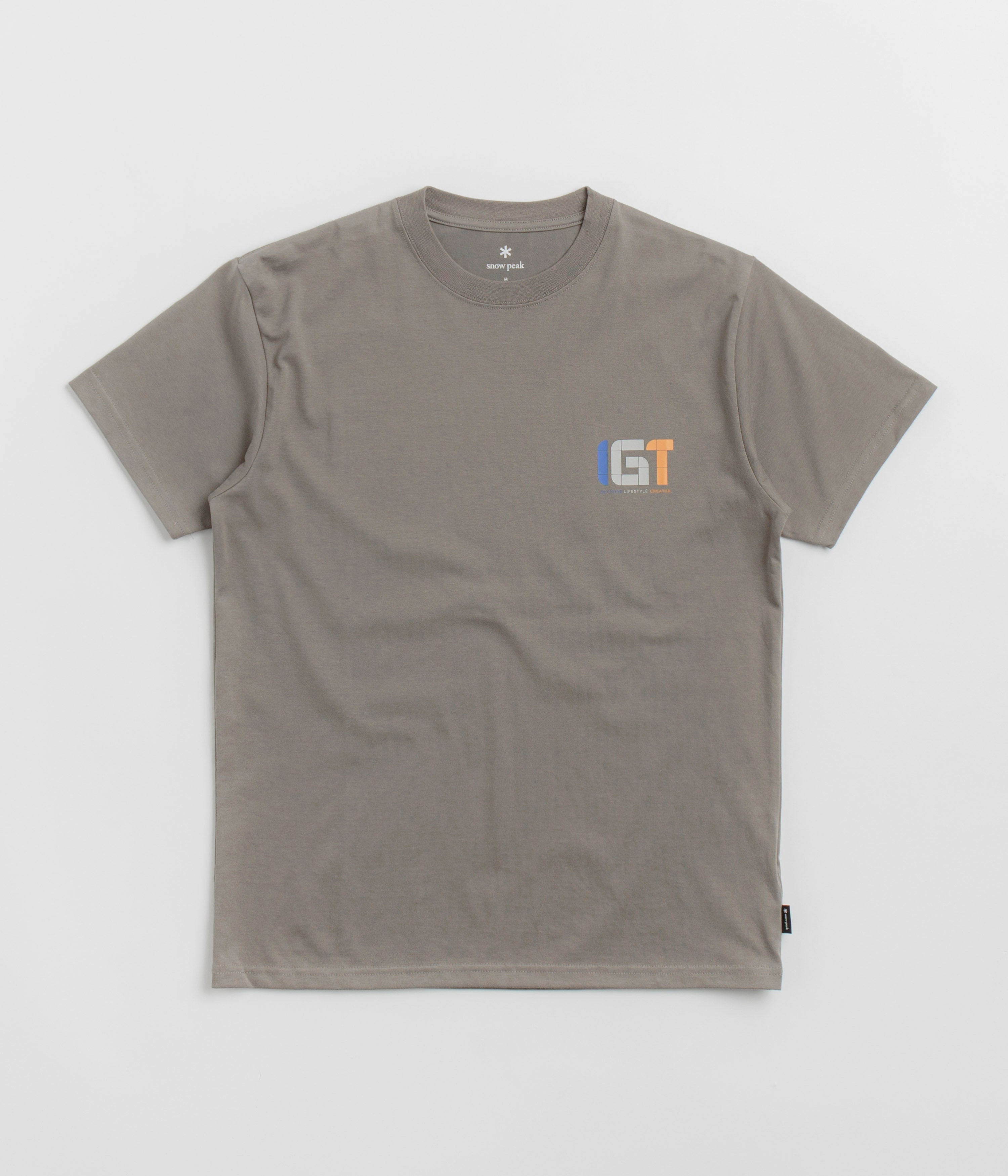 Breathable mesh panel Anti Static Finish Snow Peak IGT Logo T-Shirt - Greige