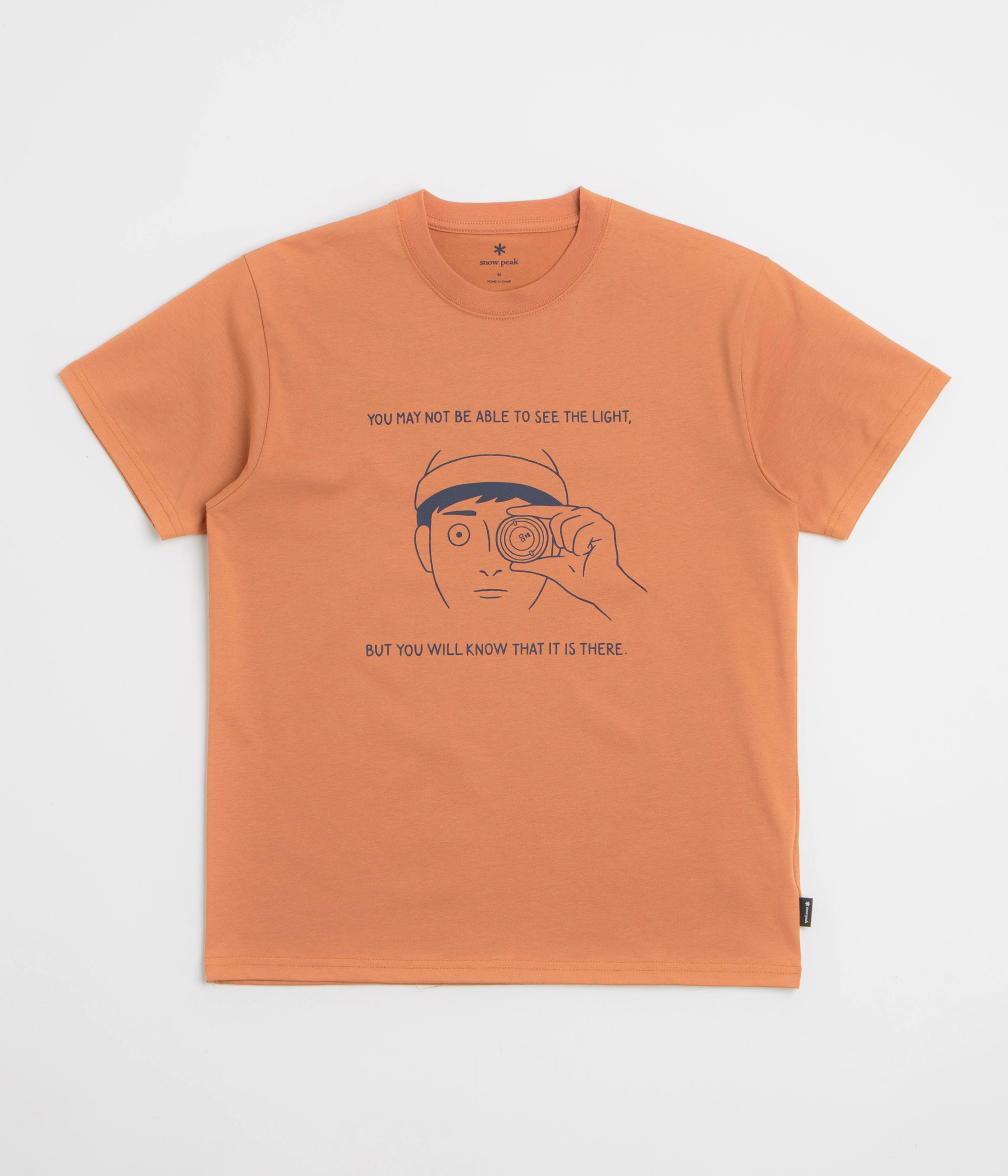 Snow Peak Lantern Eye T-Shirt - Orange Animal print wildness