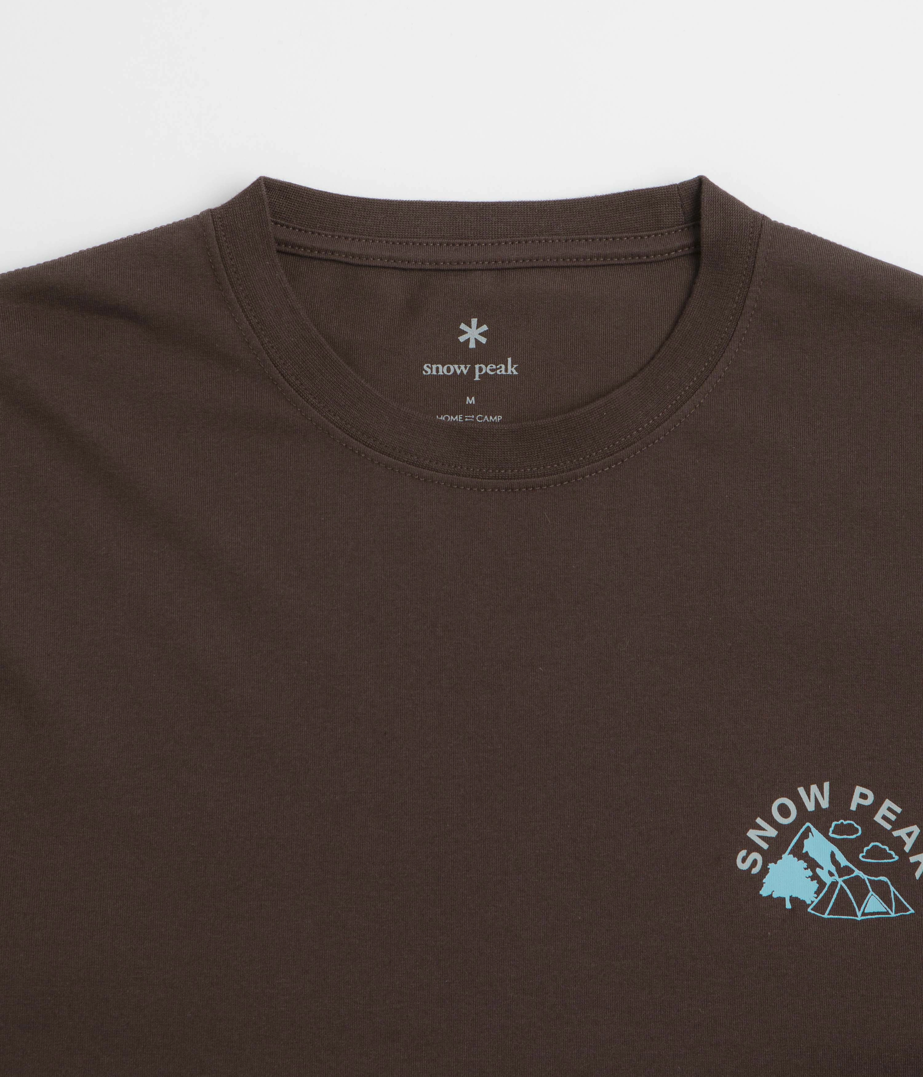 Crew neck classic Snow Peak Living With Nature Long Sleeve T-Shirt - Dark Brown
