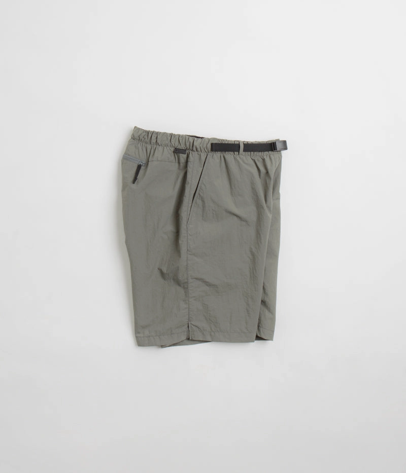 Wide Leg Silhouette Sporty Vibes Snow Peak Nylon Tussah 2Way Shorts - Light Olive