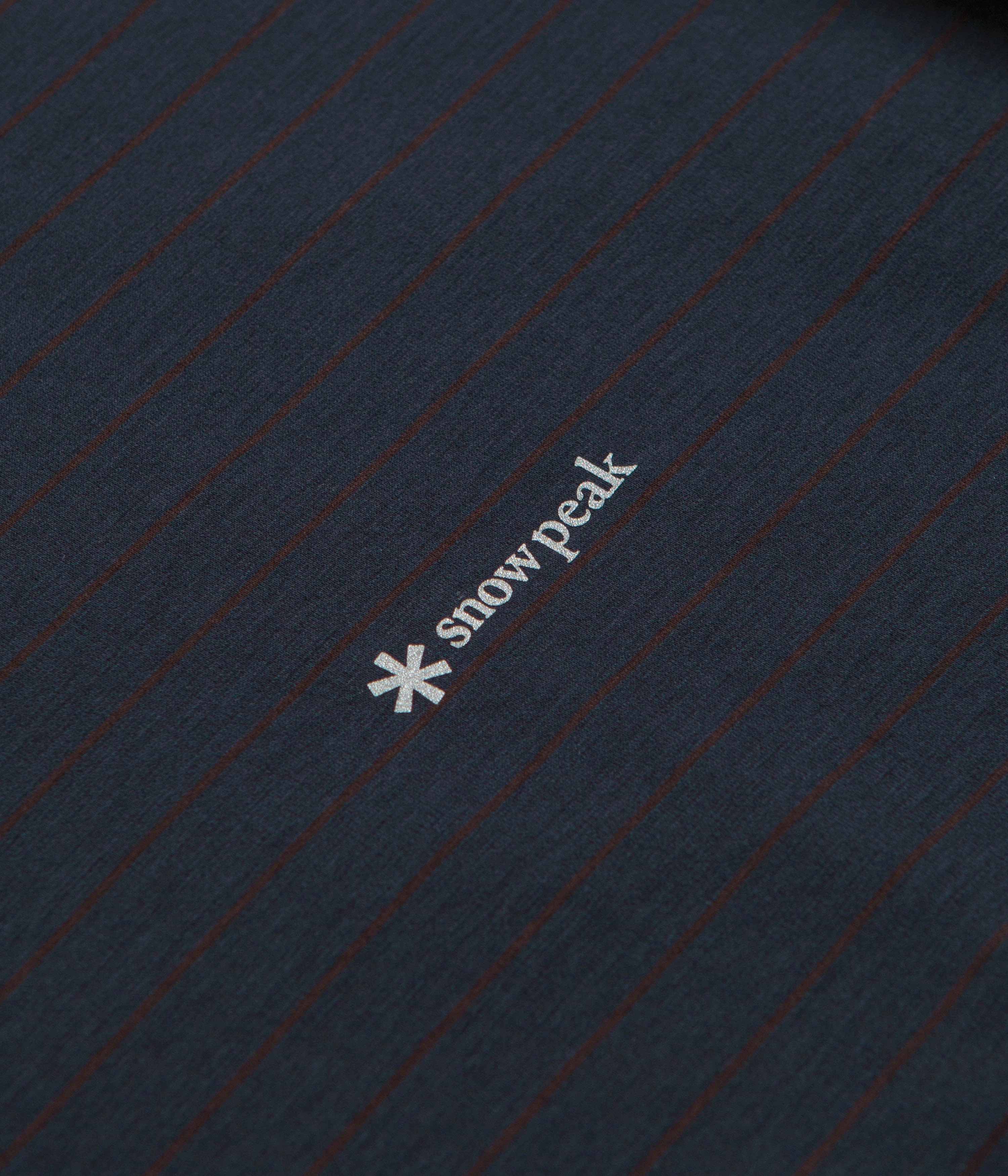 Snow Peak Organic Cotton Mercerized Long Sleeve T-Shirt - Blue Border Non Iron Fabric Solid color purity