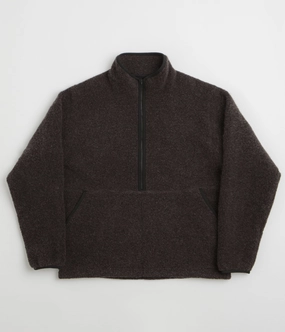Snow Peak Recycled Wool Boa Sweatshirt - Dark Brown Classic Knit