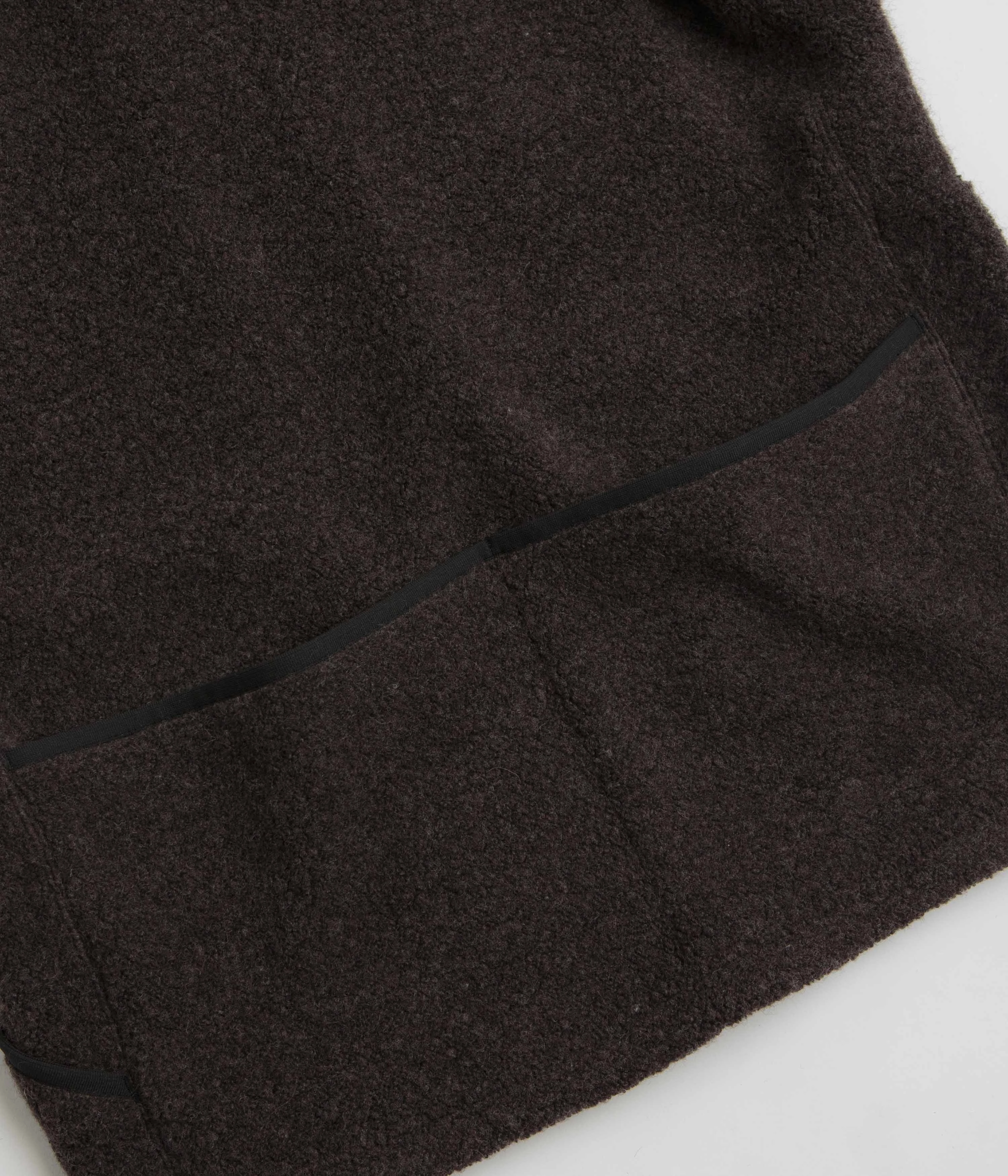 Snow Peak Recycled Wool Boa Sweatshirt - Dark Brown Double Layered Knit