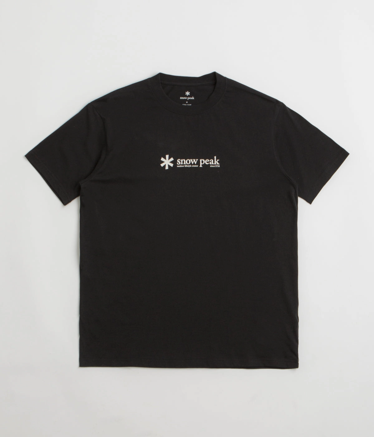 Snow Peak Soft Cotton Logo T-Shirt - Black Festival wear
