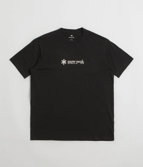 Snow Peak Soft Cotton Logo T-Shirt - Black Festival wear