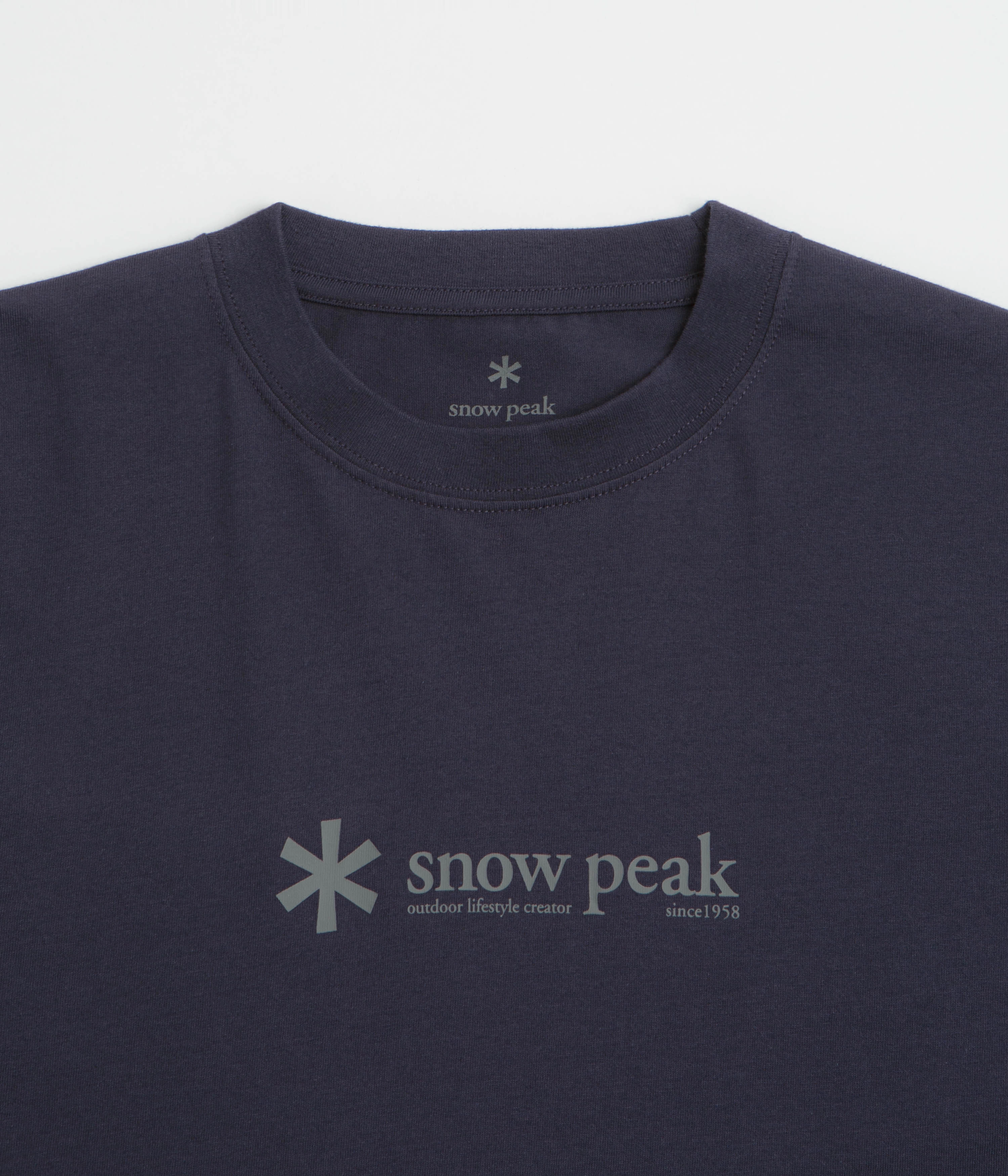 Snow Peak Soft Cotton Logo T-Shirt - Navy discount offer