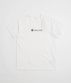 Snow Peak Soft Cotton Logo T-Shirt - White Thermal Regulation Layer Wrinkle-Free