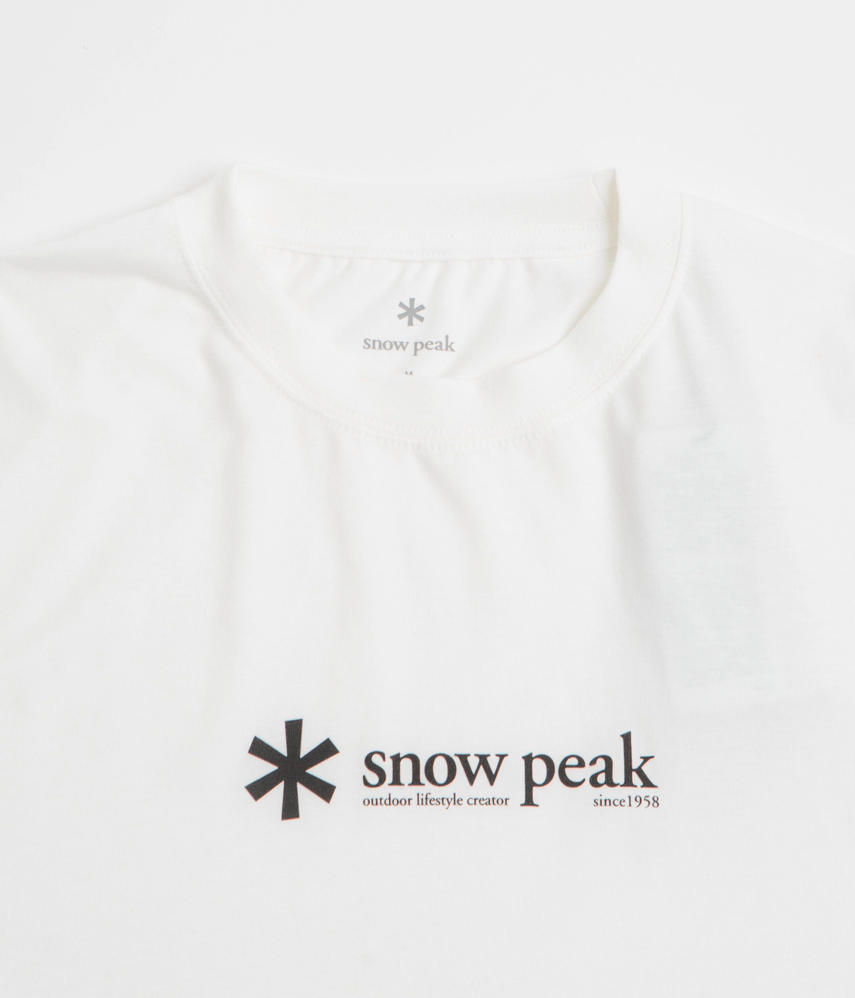 Cozy Layering Snow Peak Soft Cotton Logo T-Shirt - White