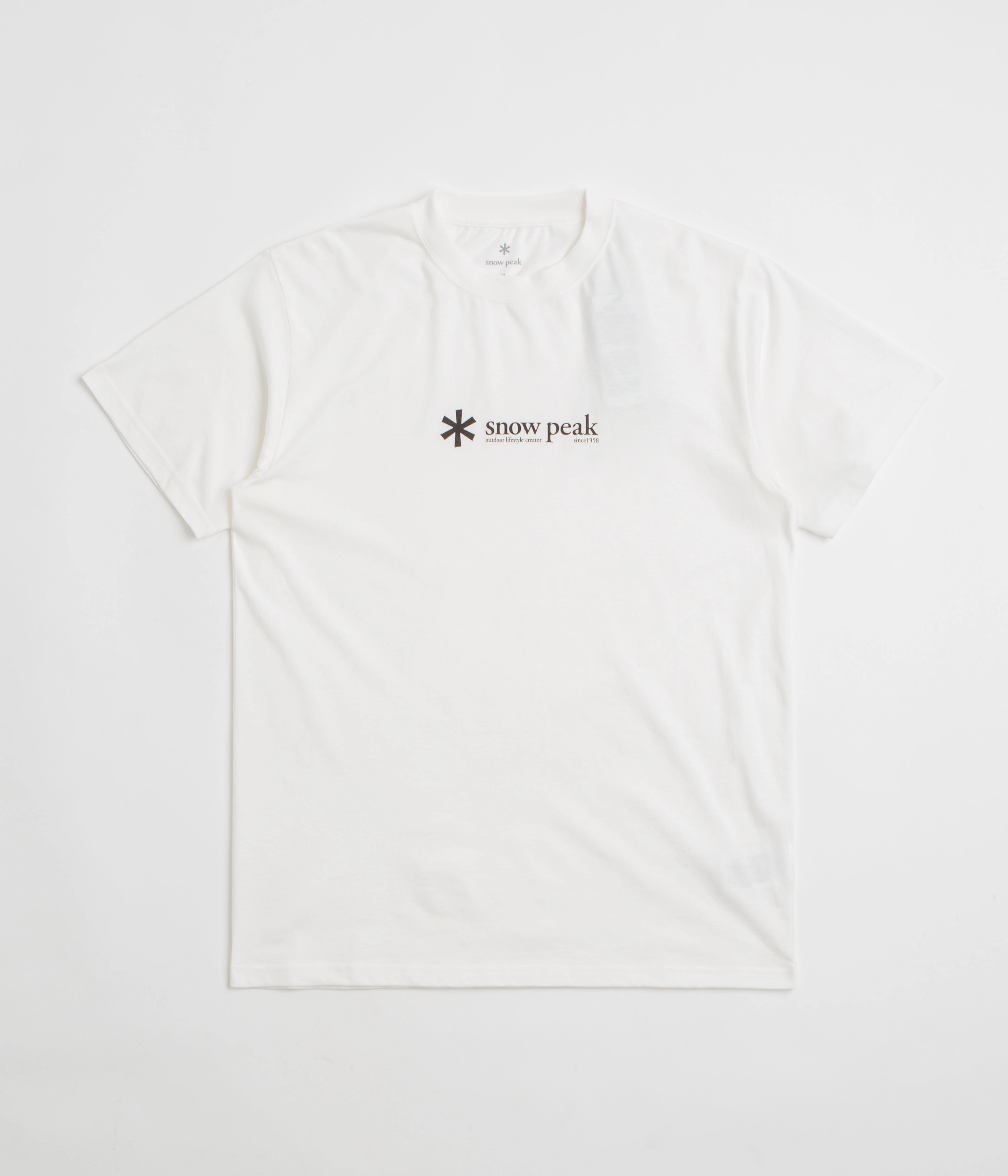 Easy-to-Match Sporty Look Snow Peak Soft Cotton Logo T-Shirt - White