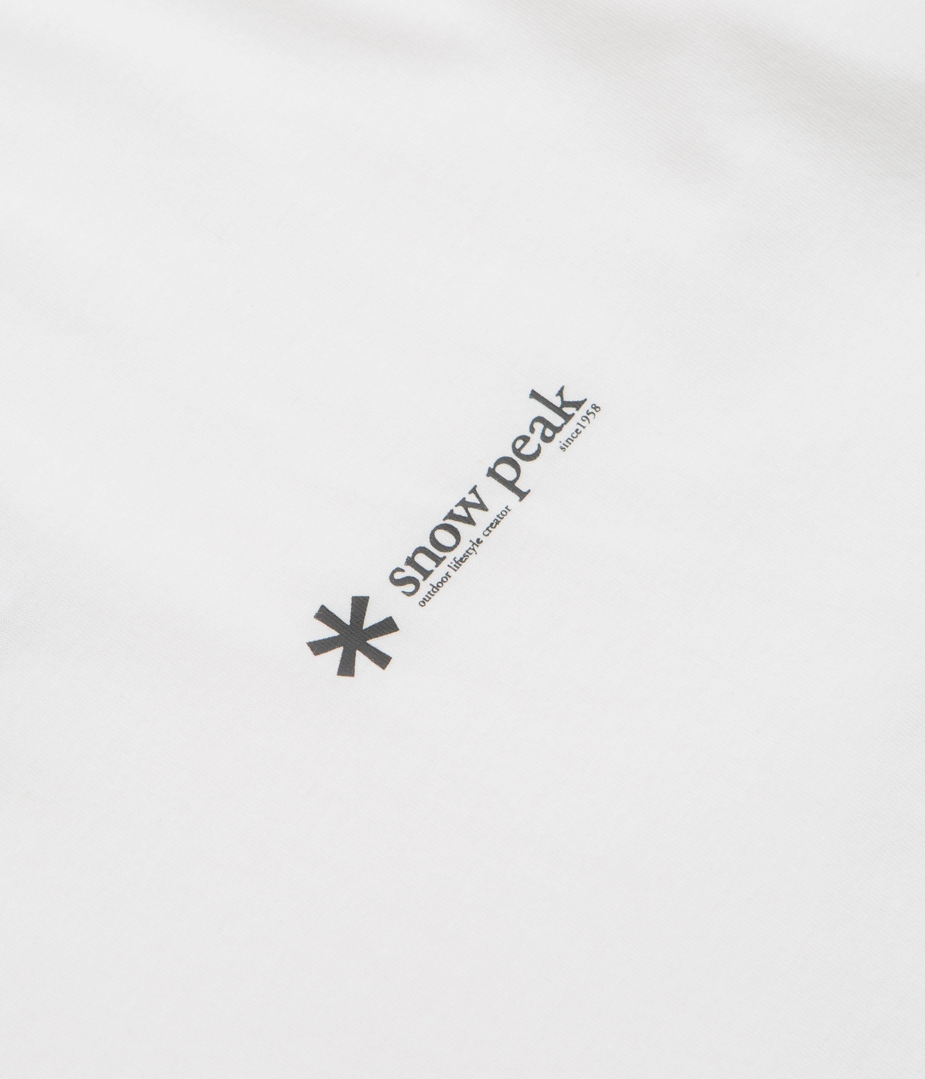 Soft Touch Fit Snow Peak Soft Cotton Relaxed Logo Long Sleeve T-Shirt - Off White